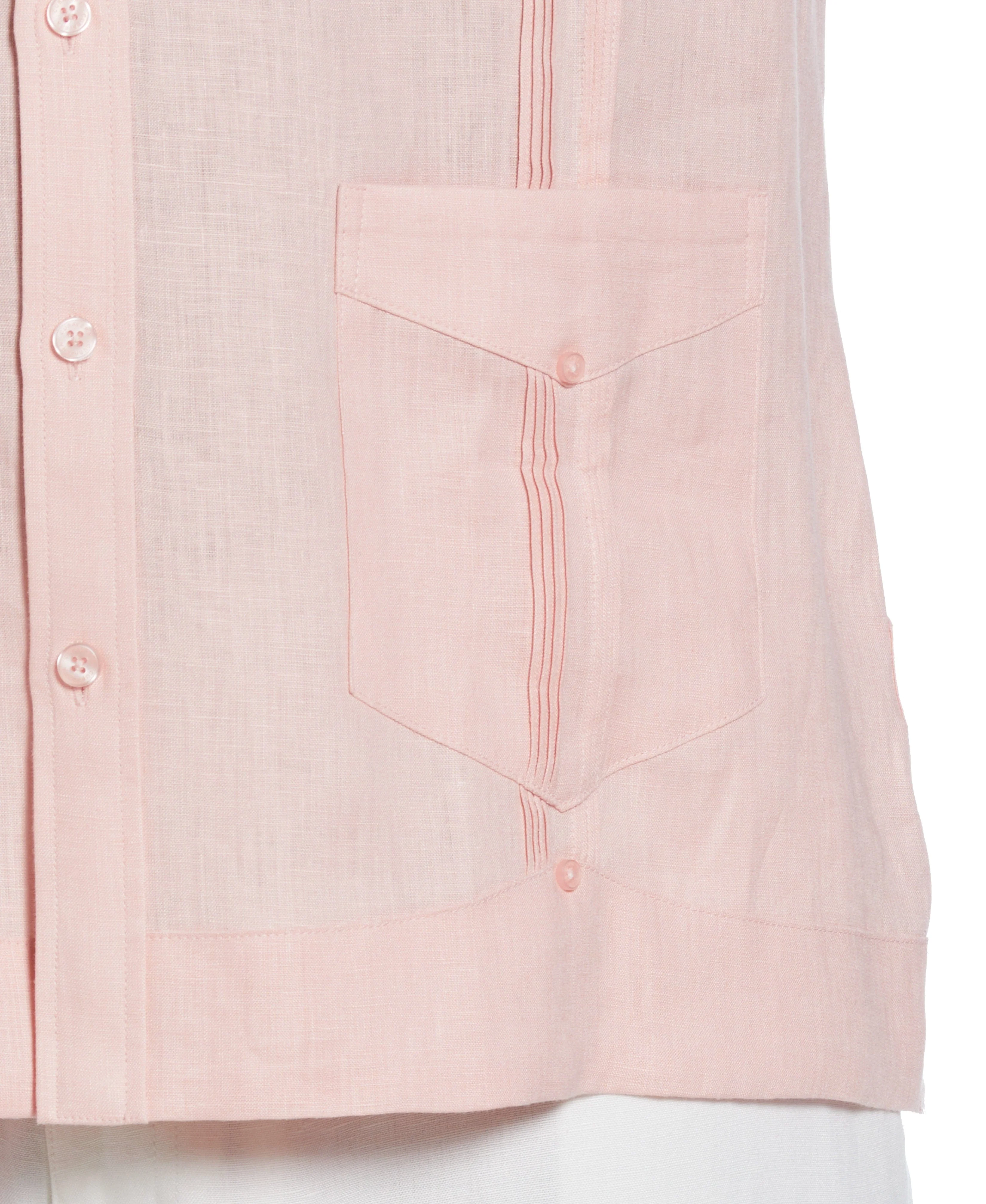 Big & Tall 100% Linen Classic Guayabera Shirt - Long Sleeve - Image 60