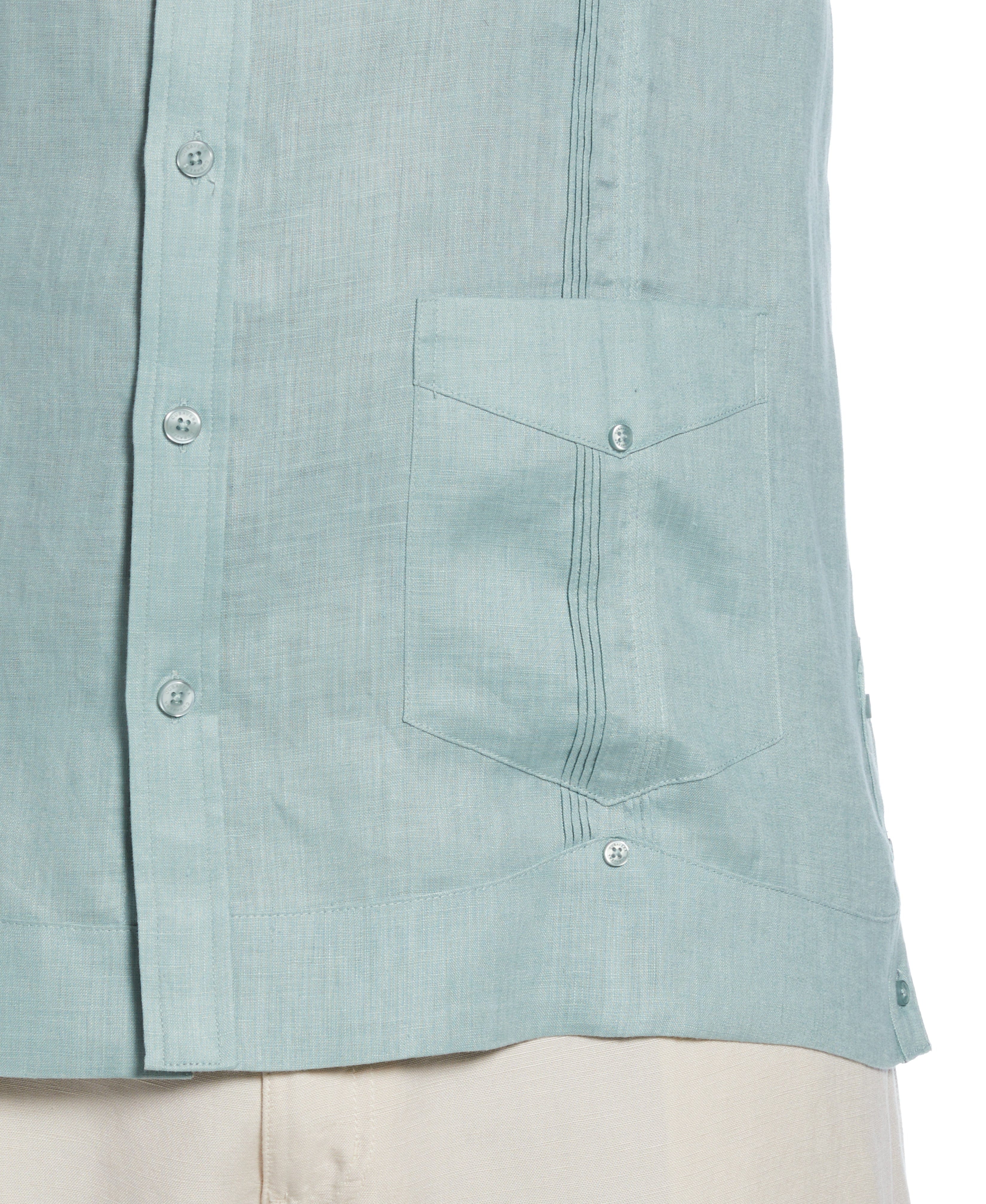 Big & Tall 100% Linen Classic Guayabera Shirt - Long Sleeve - Image 65