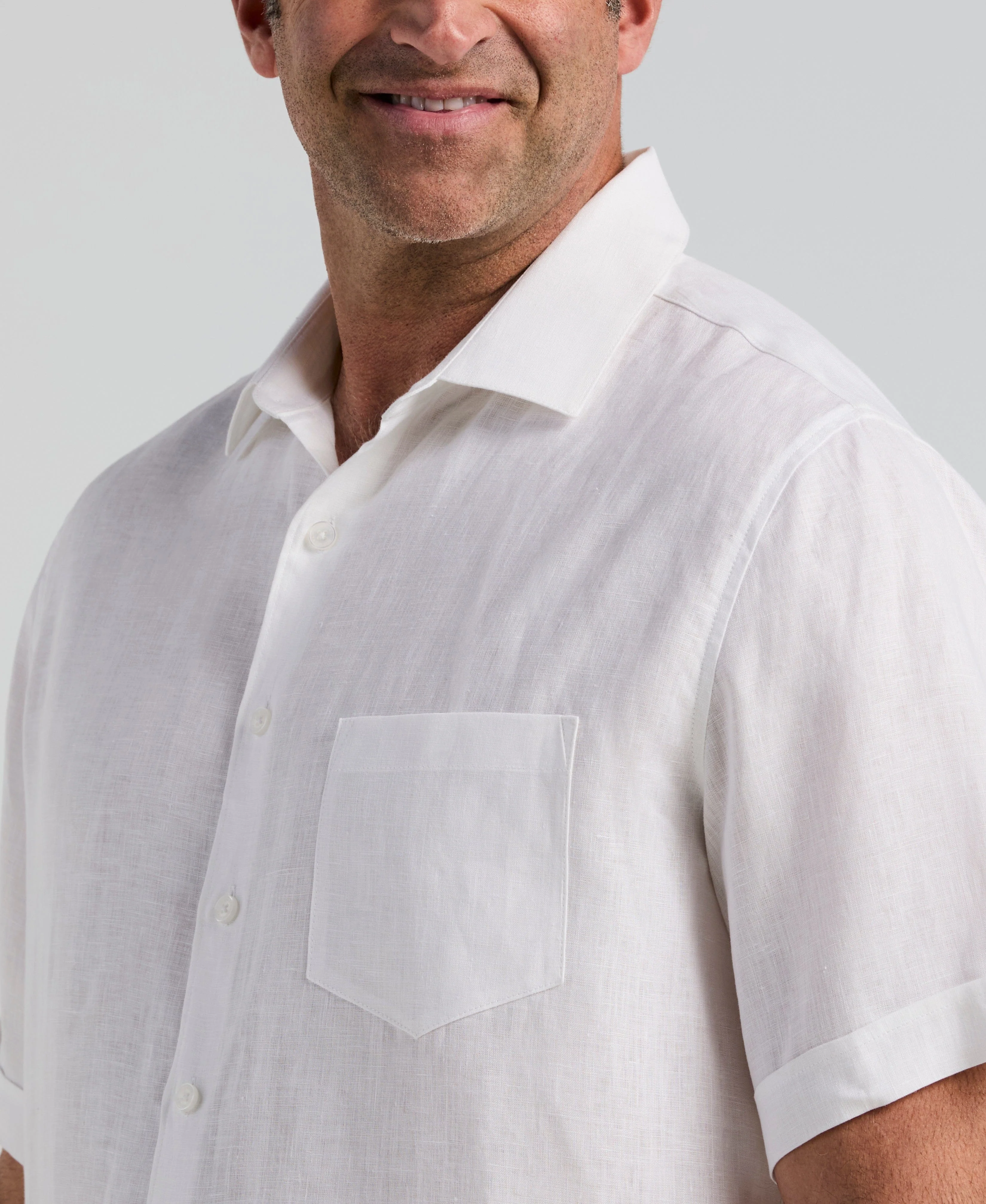 Big & Tall Classic Linen Solid Shirt - Image 3