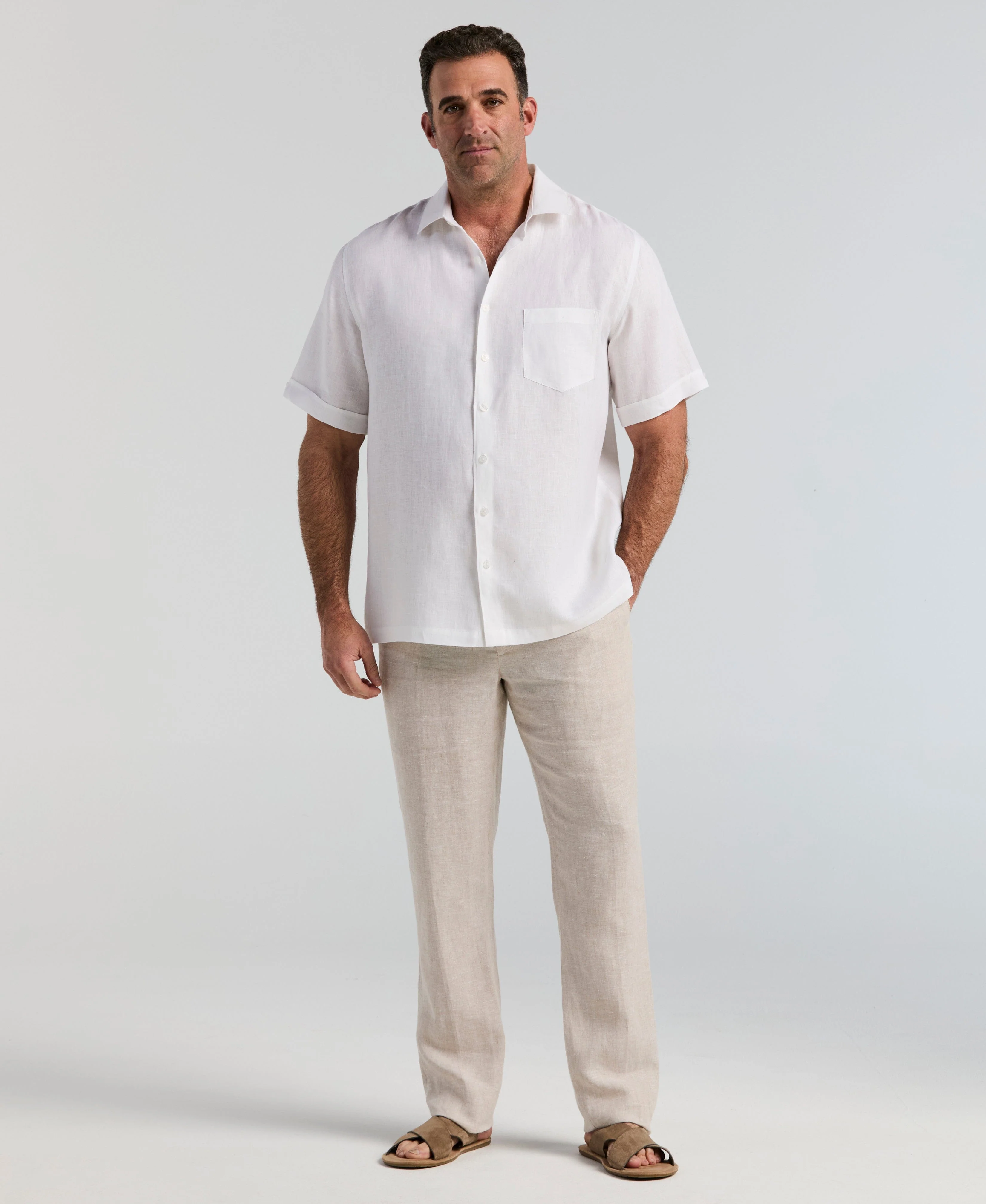 Big & Tall Classic Linen Solid Shirt - Image 4