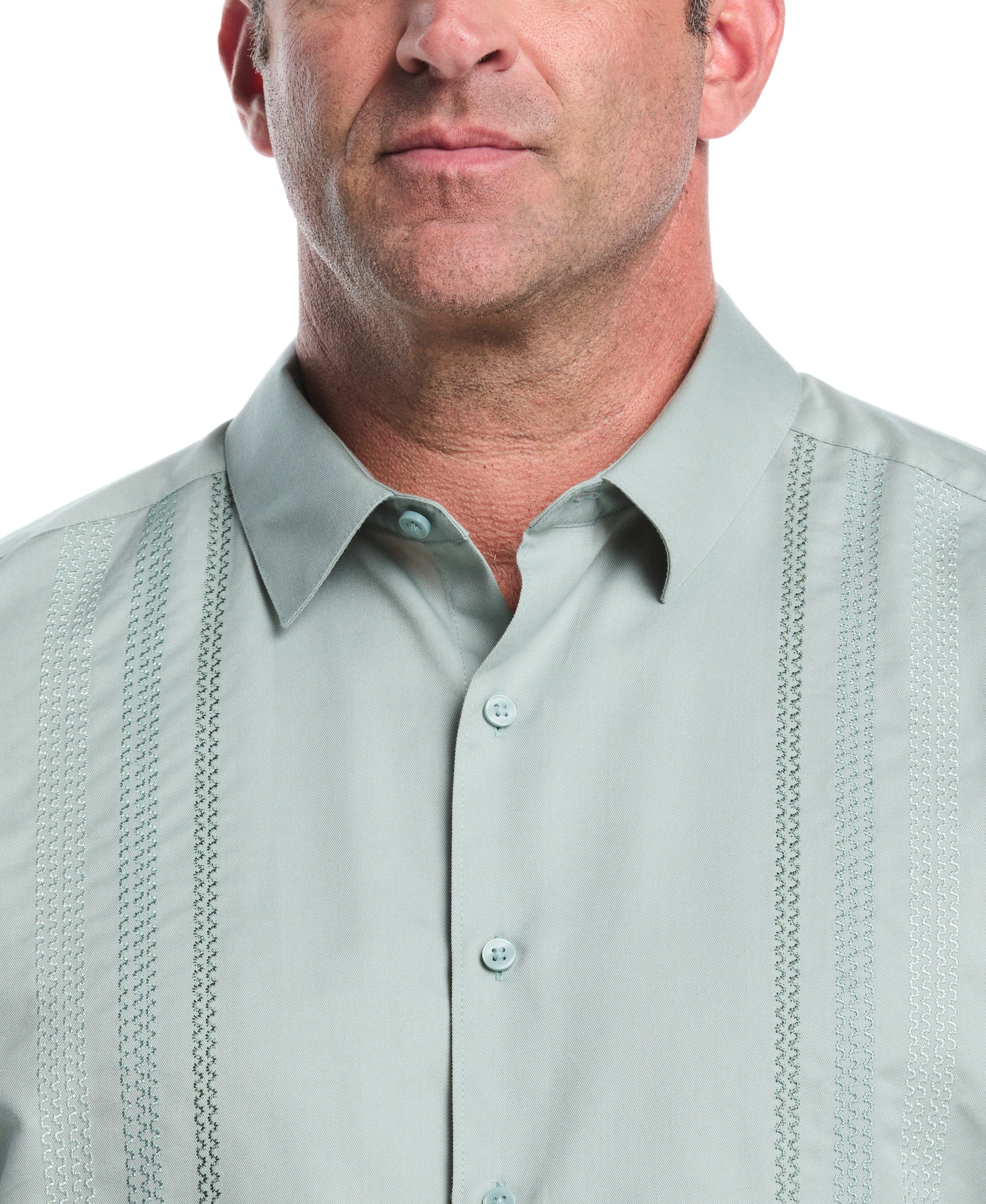 Big & Tall Ombre Embroidery Panel Shirt - Image 12