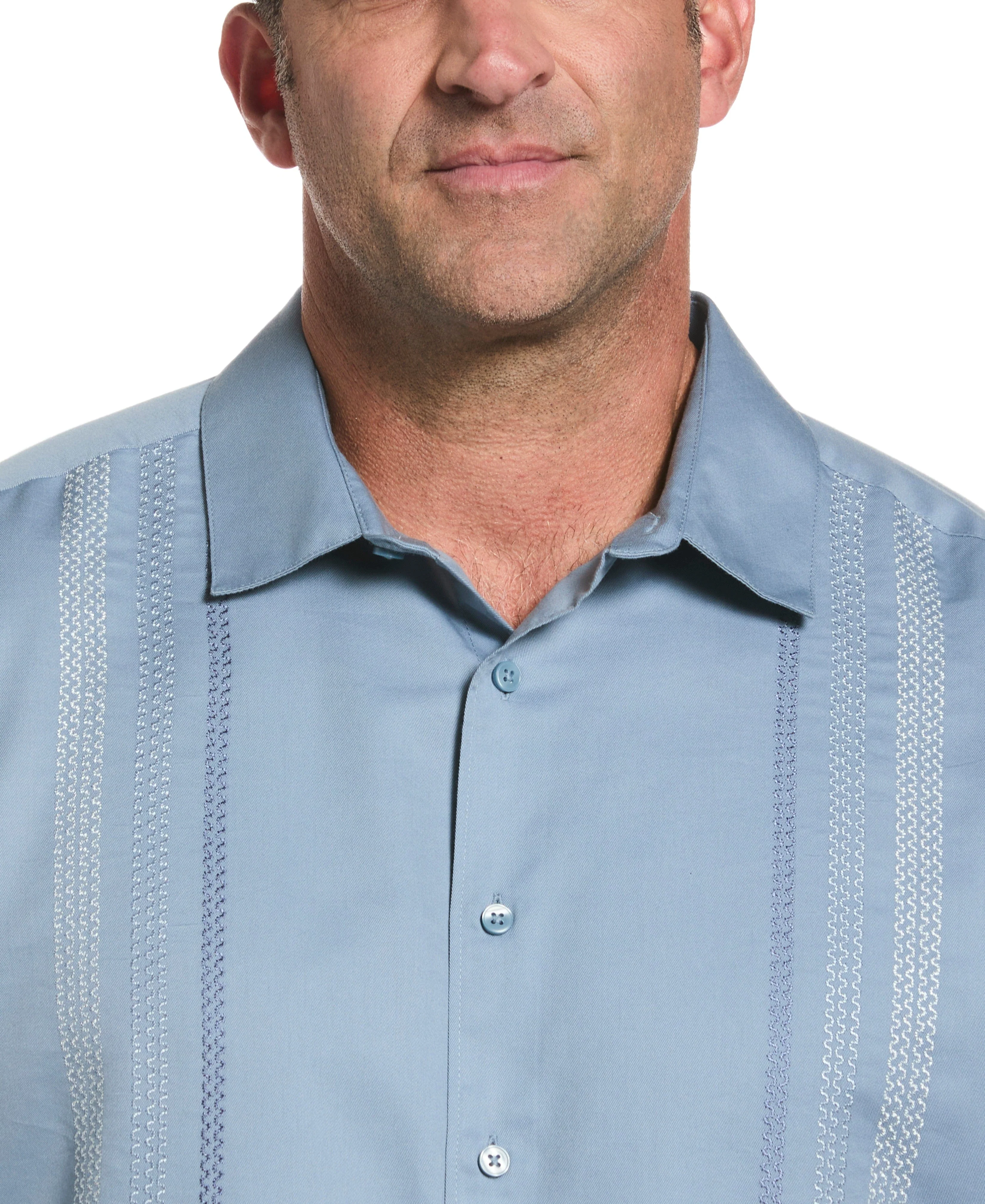 Big & Tall Ombre Embroidery Panel Shirt - Image 18