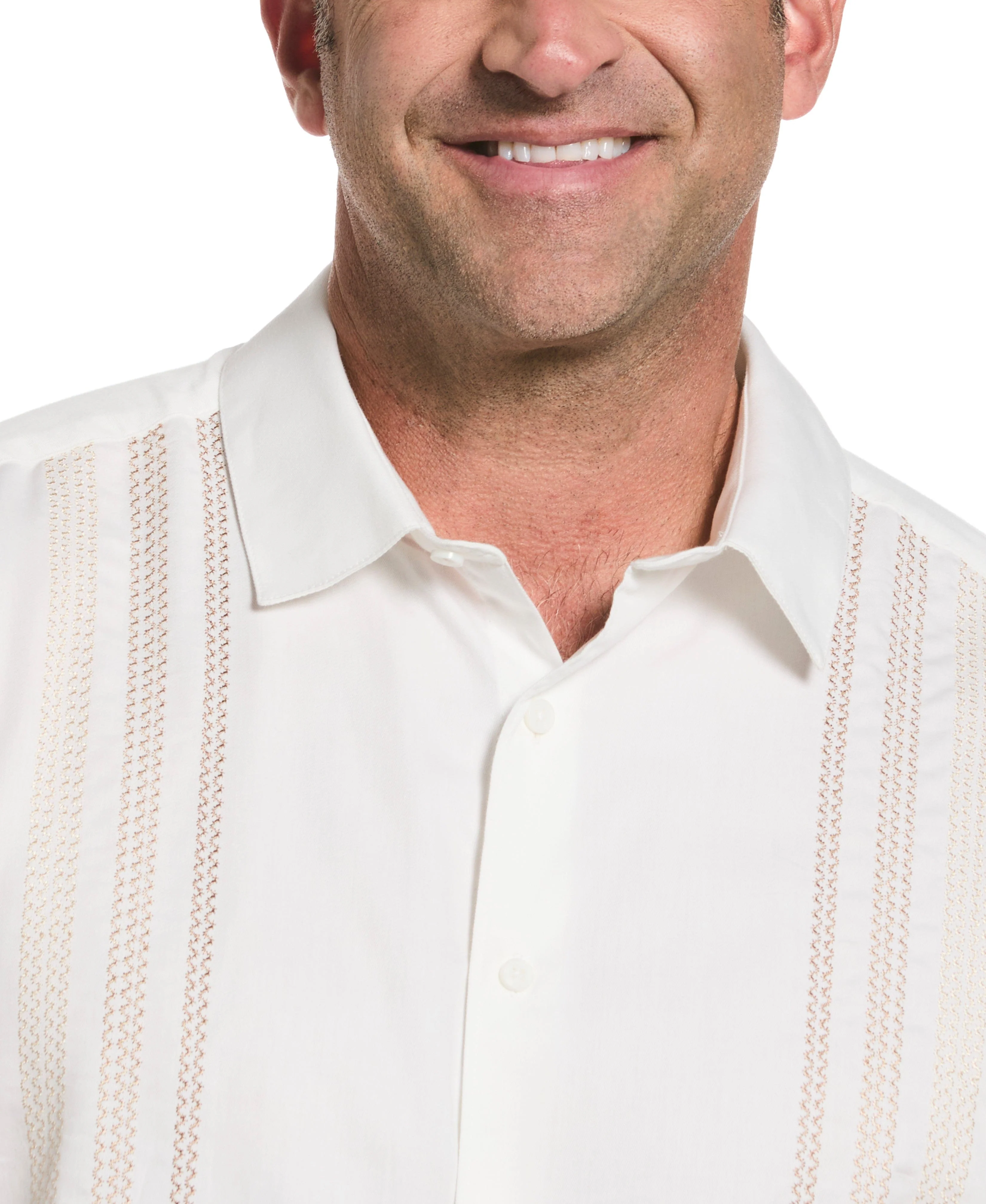 Big & Tall Ombre Embroidery Panel Shirt - Image 5