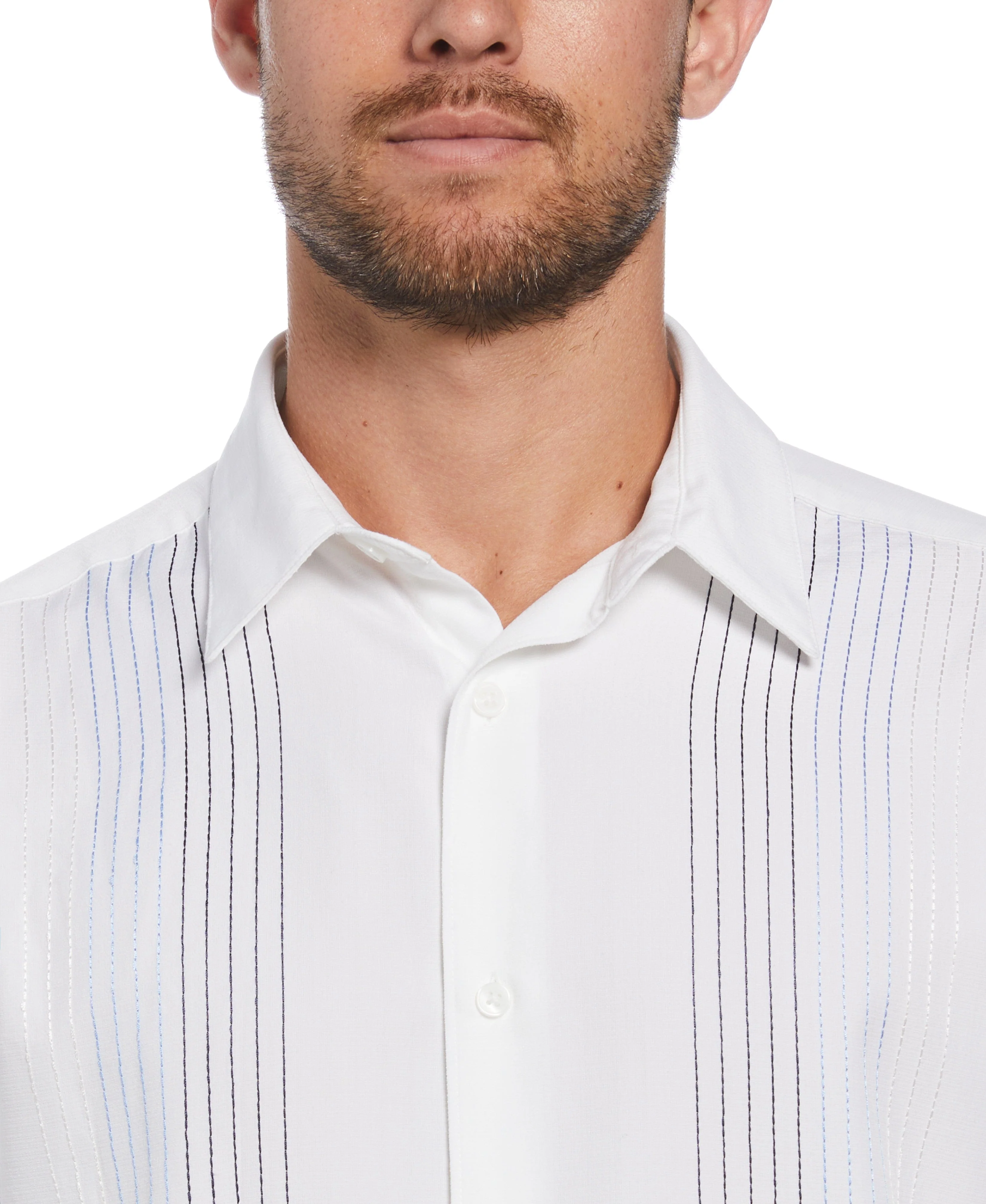 Big & Tall Ombre Embroidered Panel Shirt - Image 16