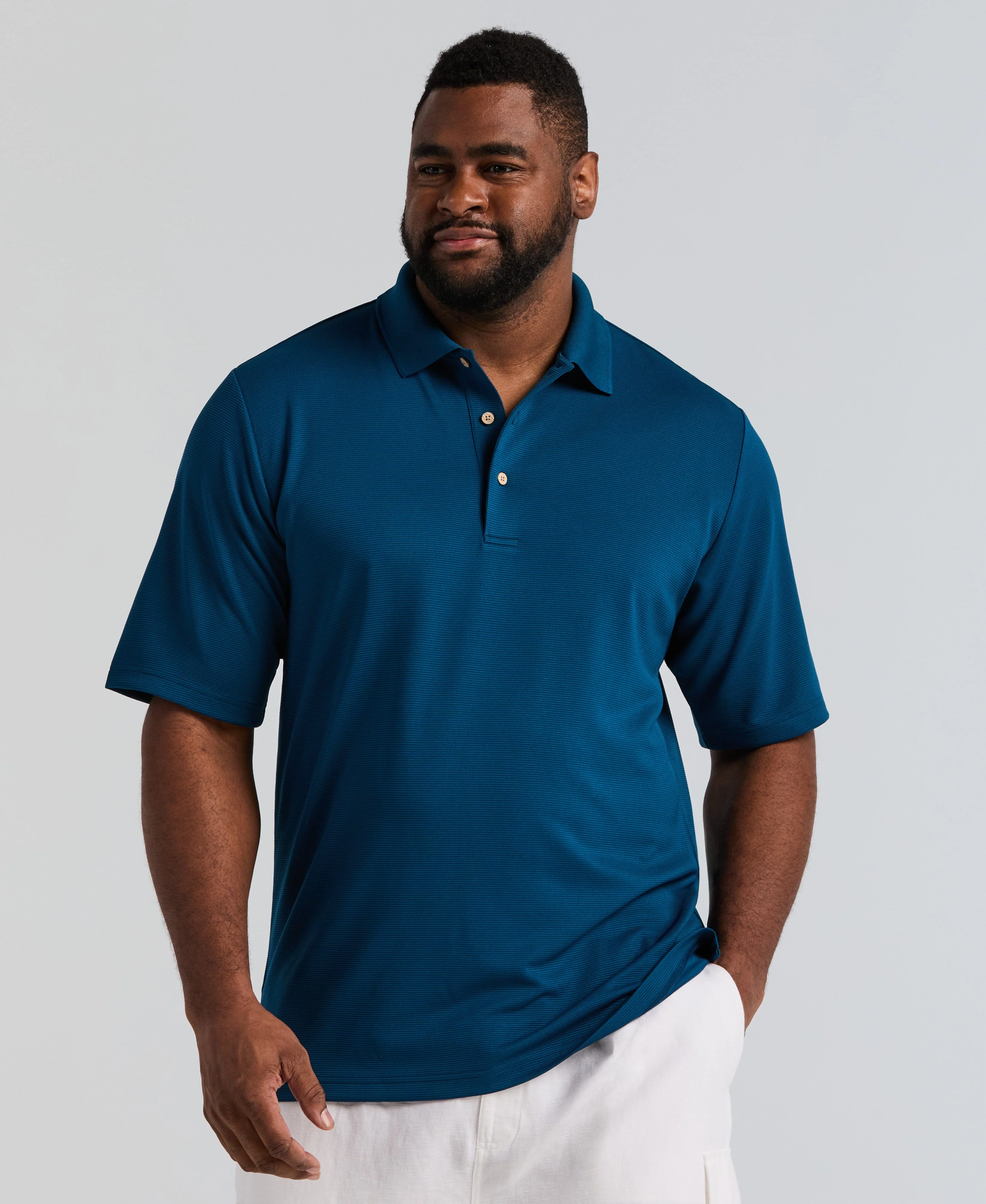 Big & Tall Solid Textured Polo - Image 13