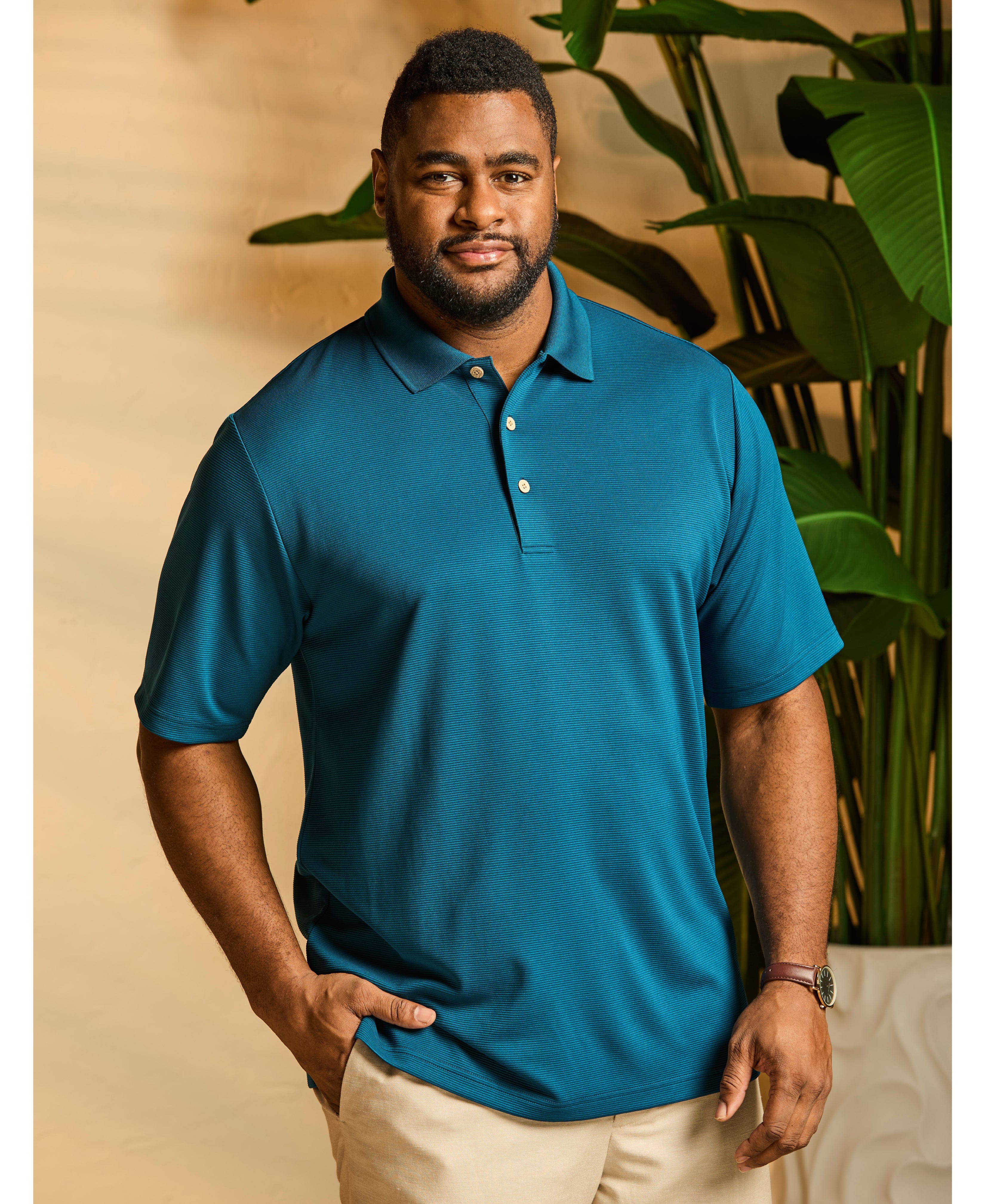 Big & Tall Solid Textured Polo - Image 14