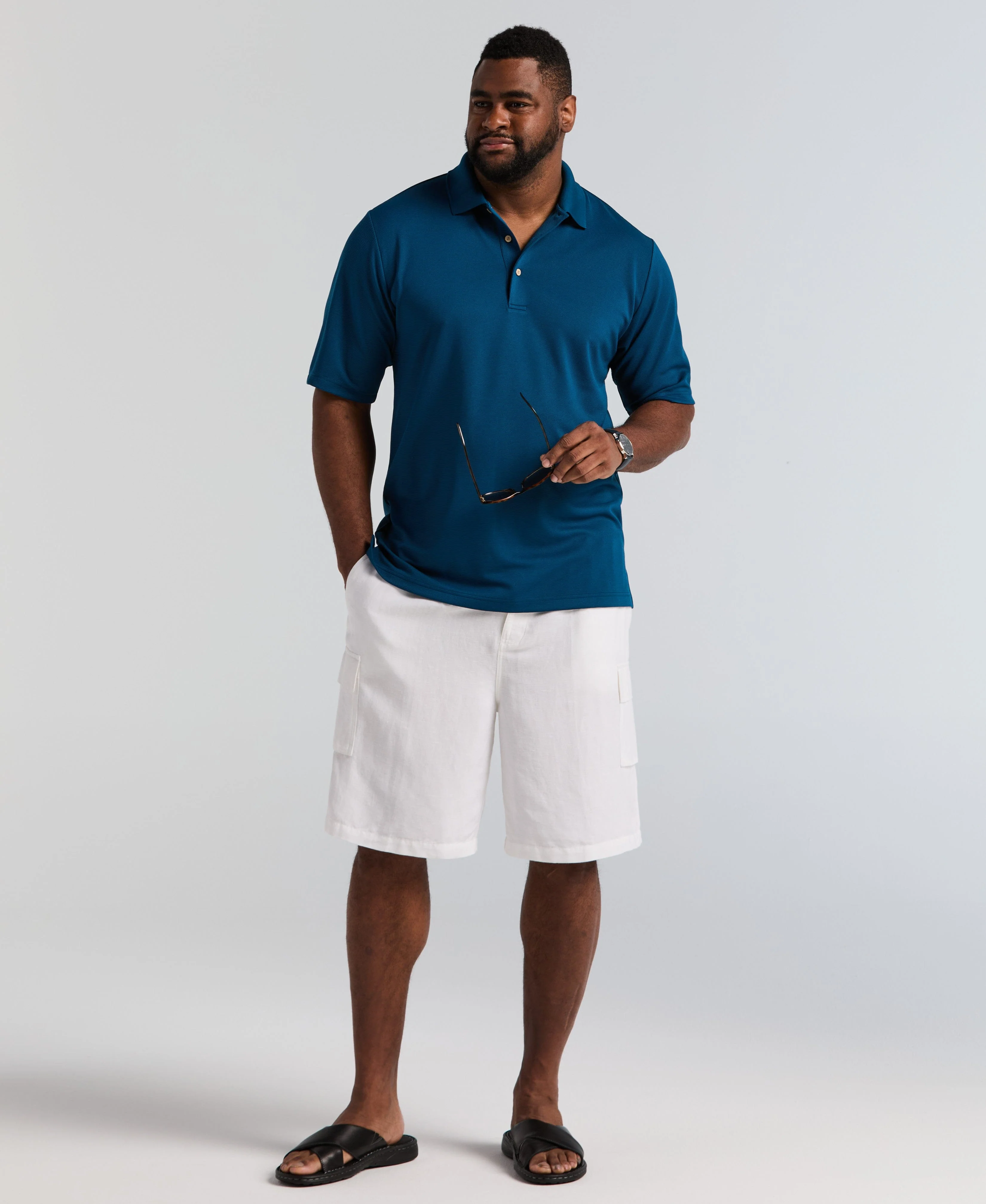 Big & Tall Solid Textured Polo - Image 16