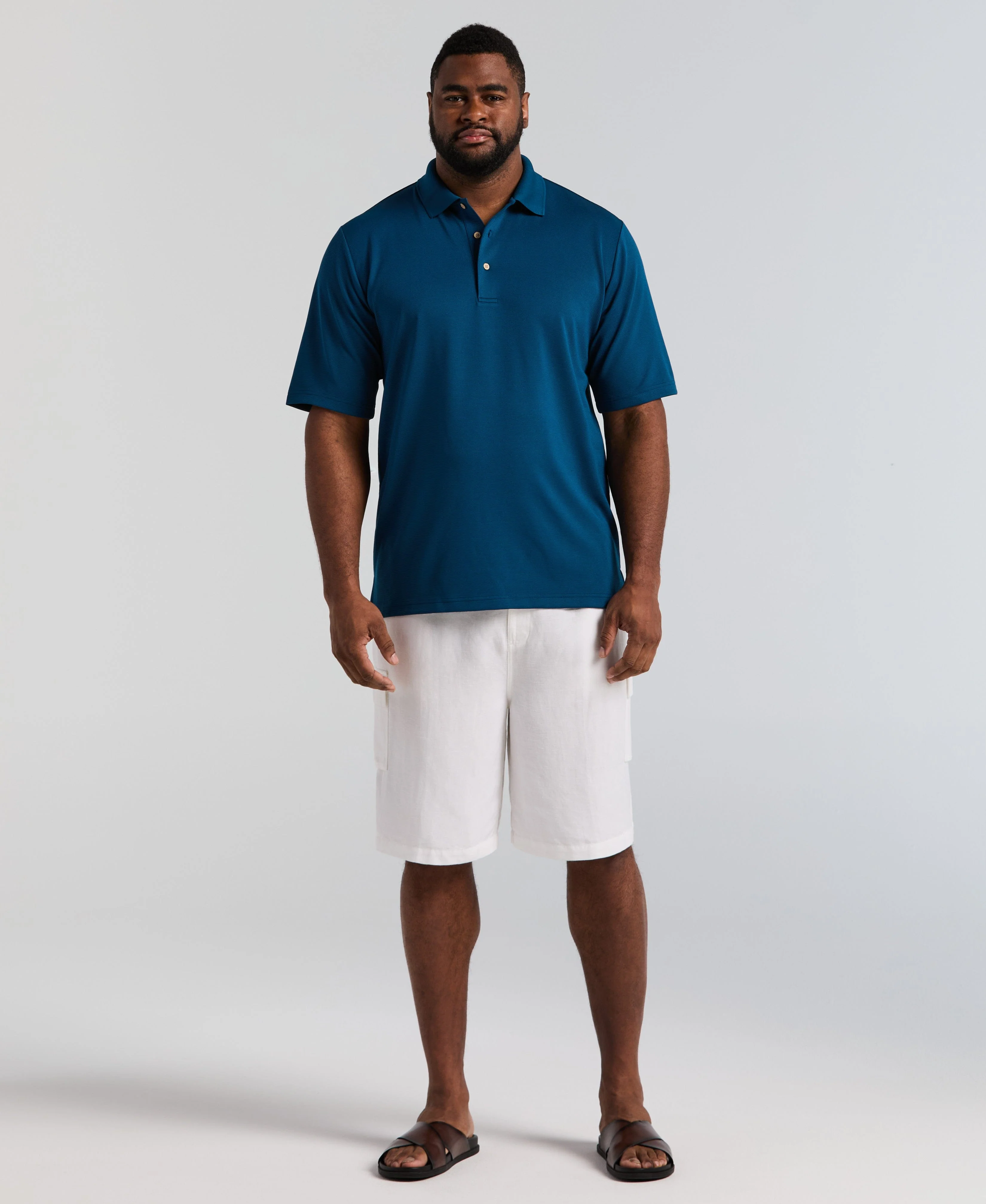 Big & Tall Solid Textured Polo - Image 18