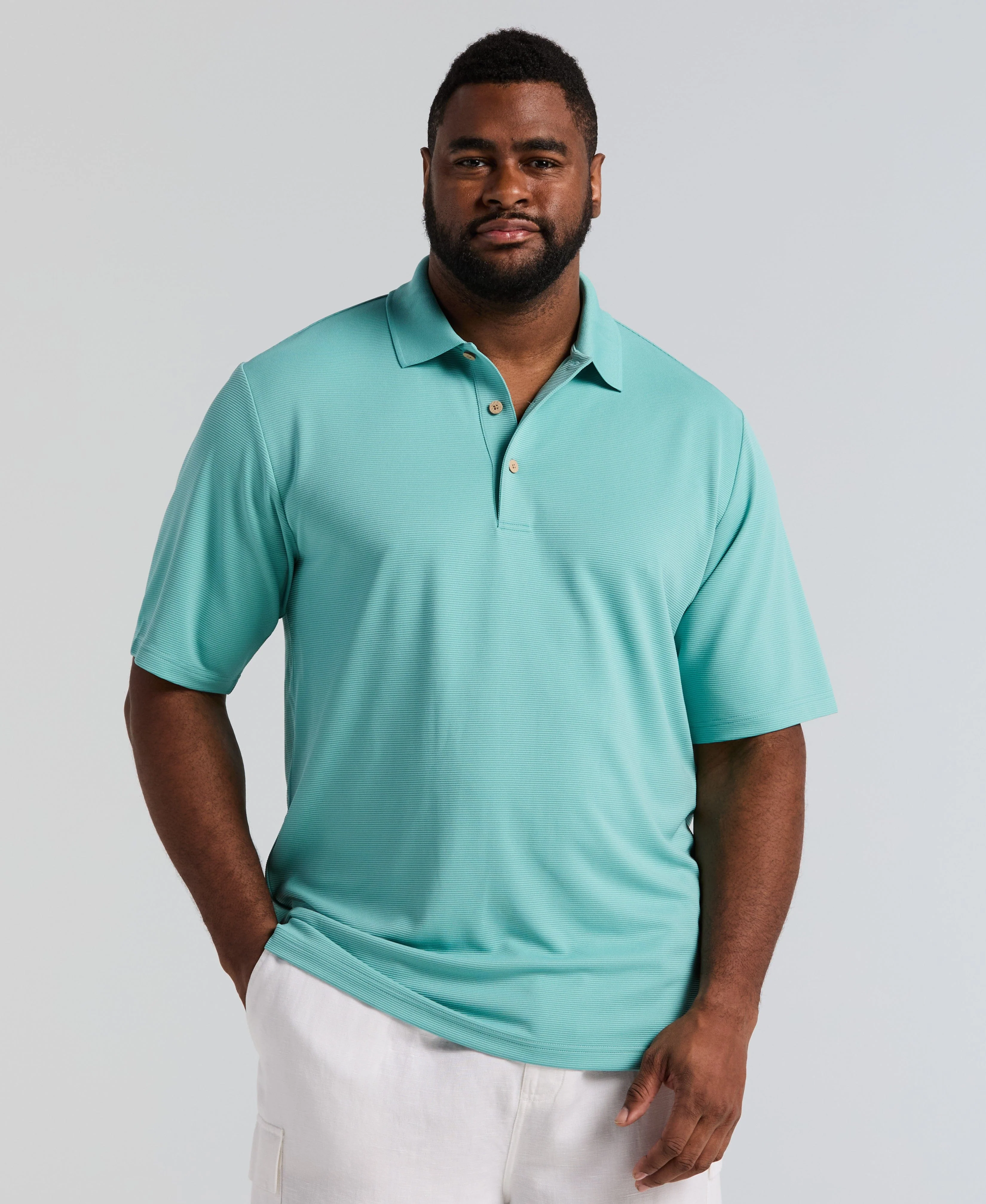 Big & Tall Solid Textured Polo - Image 20