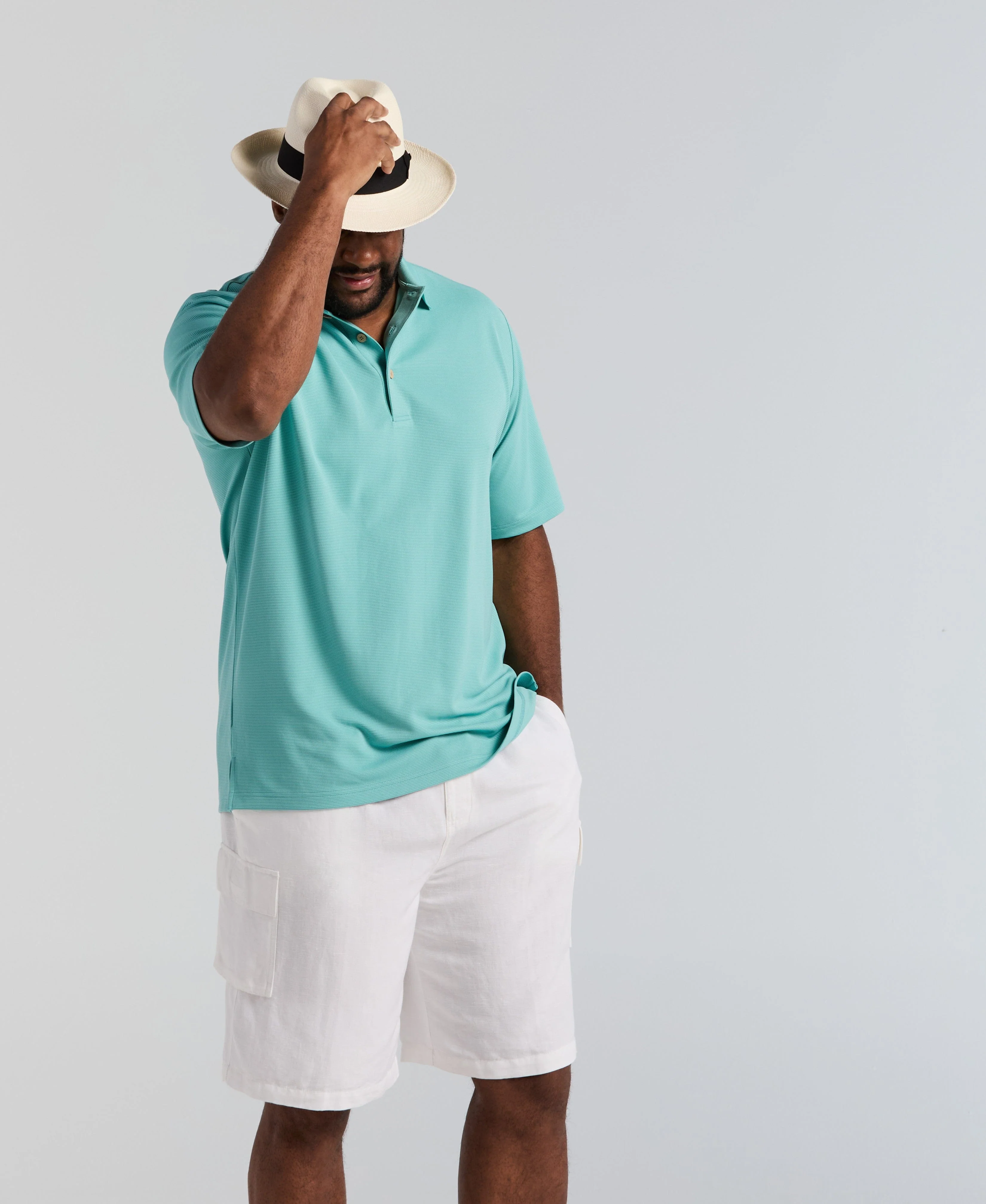 Big & Tall Solid Textured Polo - Image 23