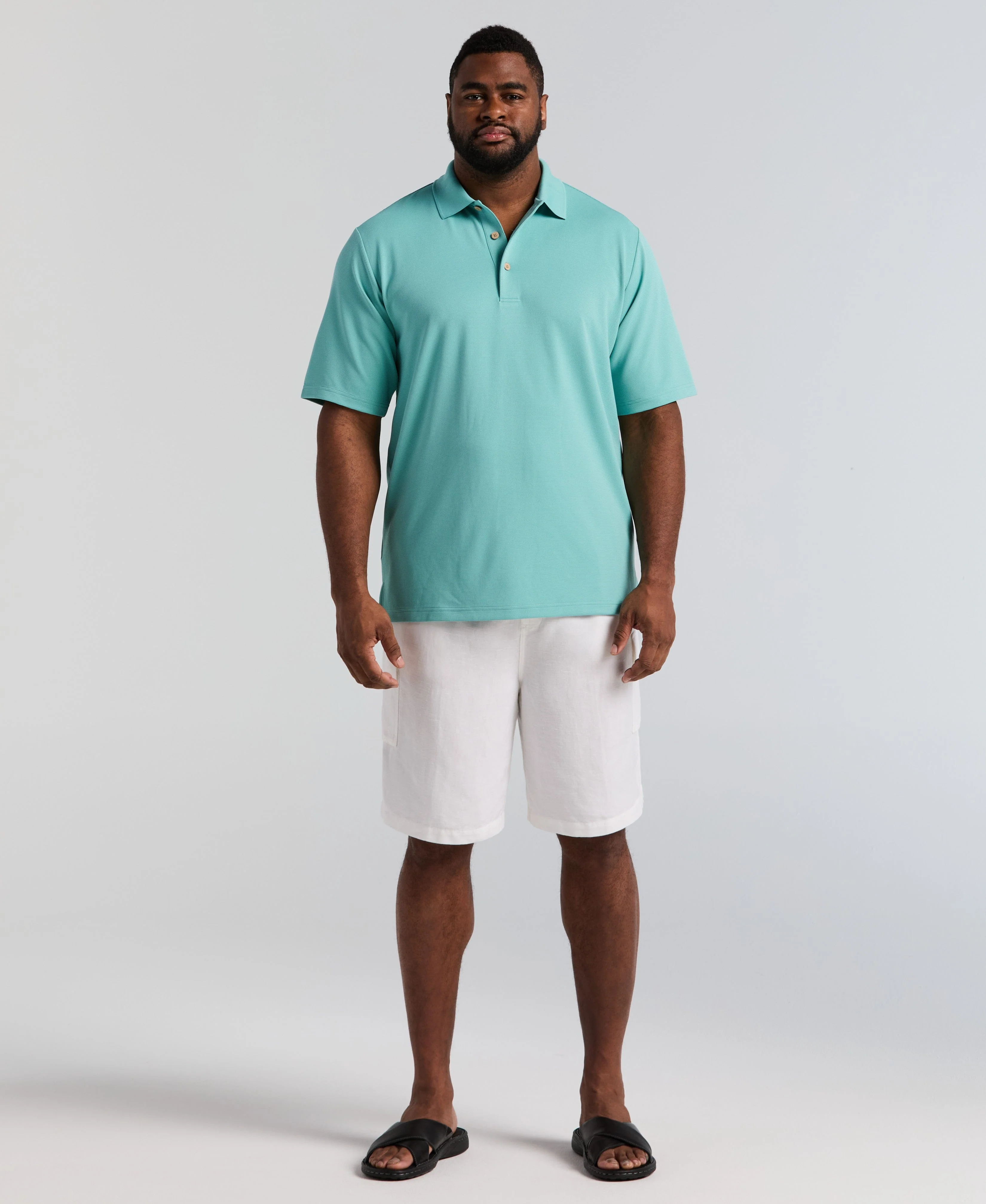 Big & Tall Solid Textured Polo - Image 25