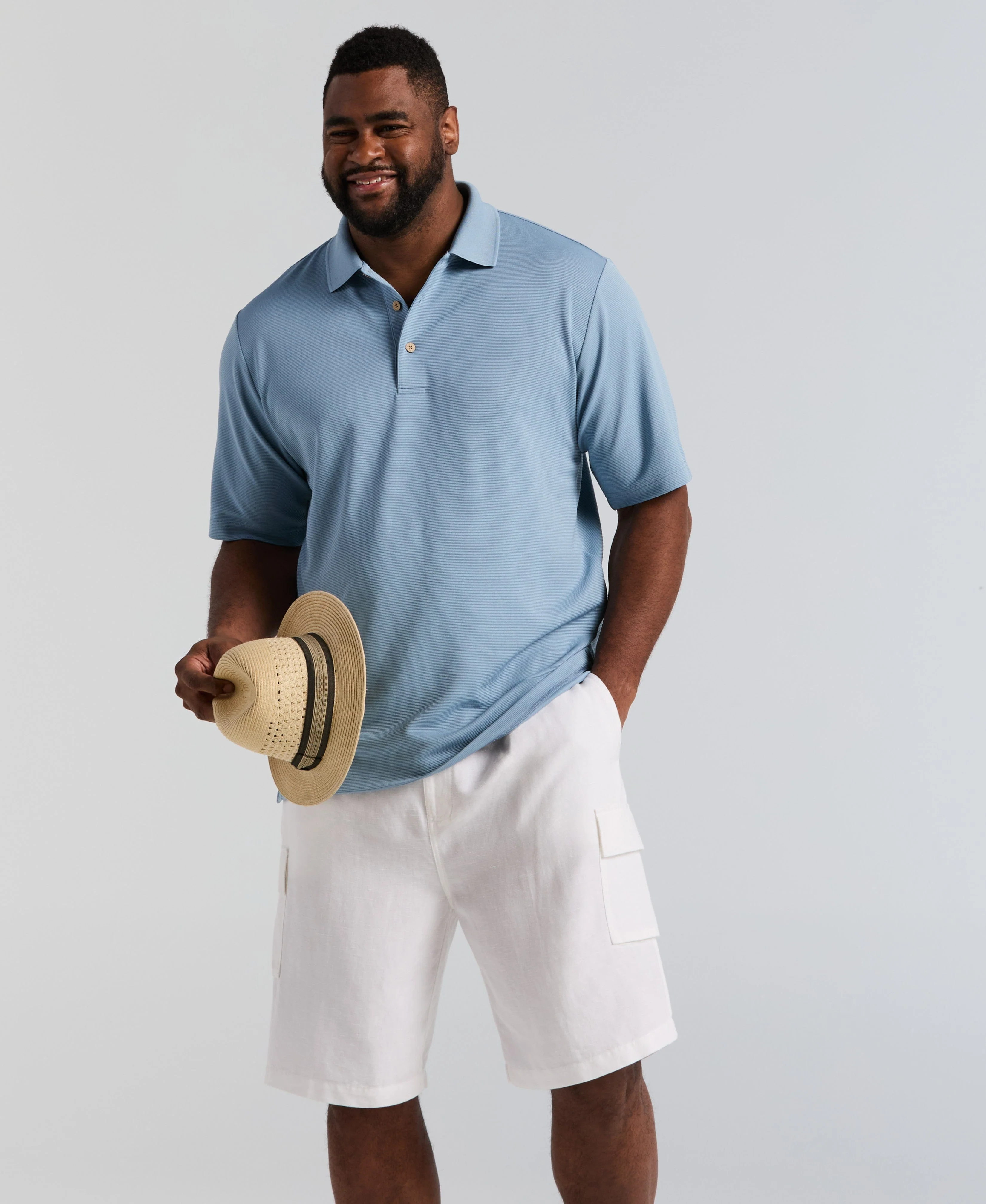 Big & Tall Solid Textured Polo - Image 3