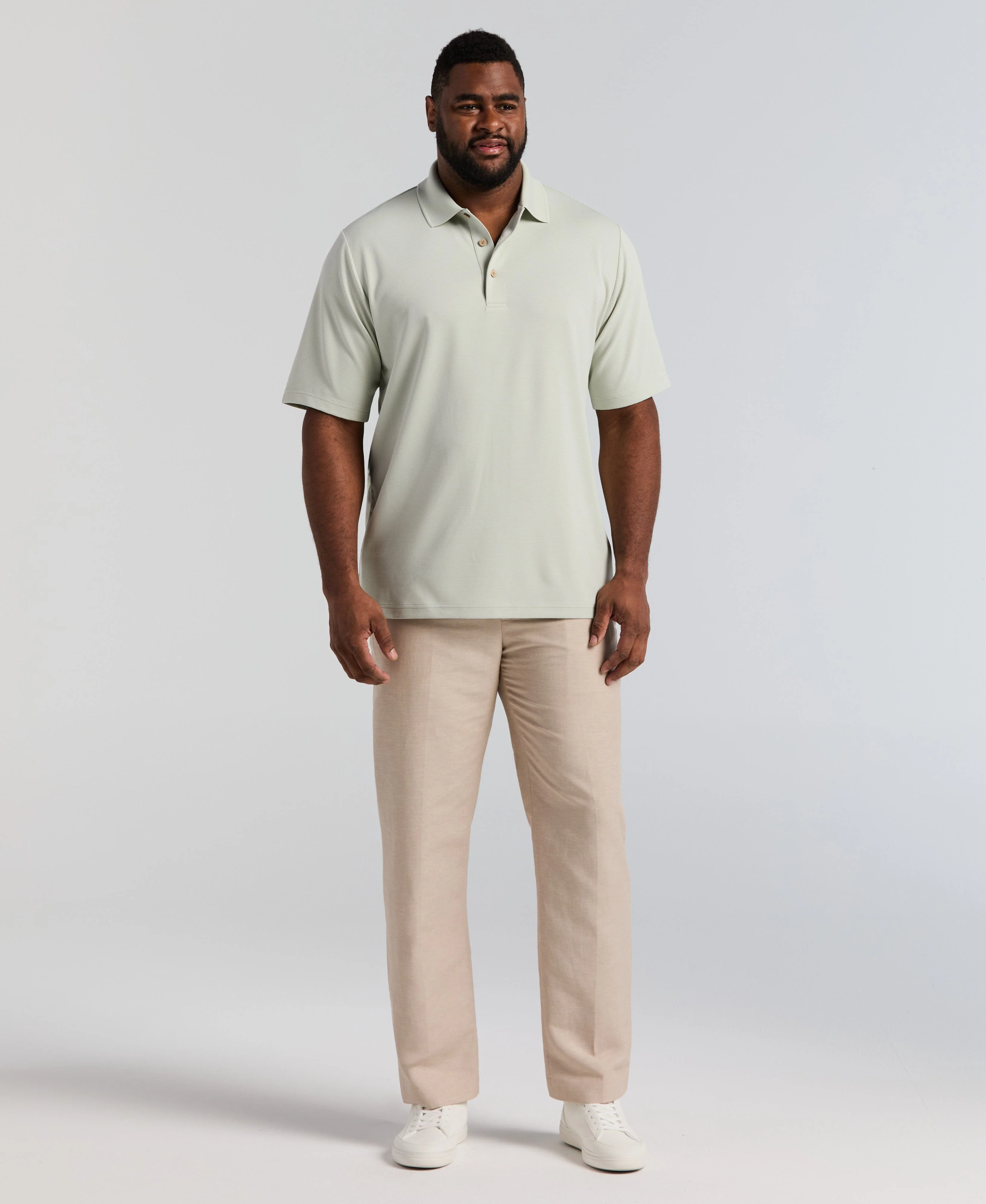 Big & Tall Solid Textured Polo - Image 35