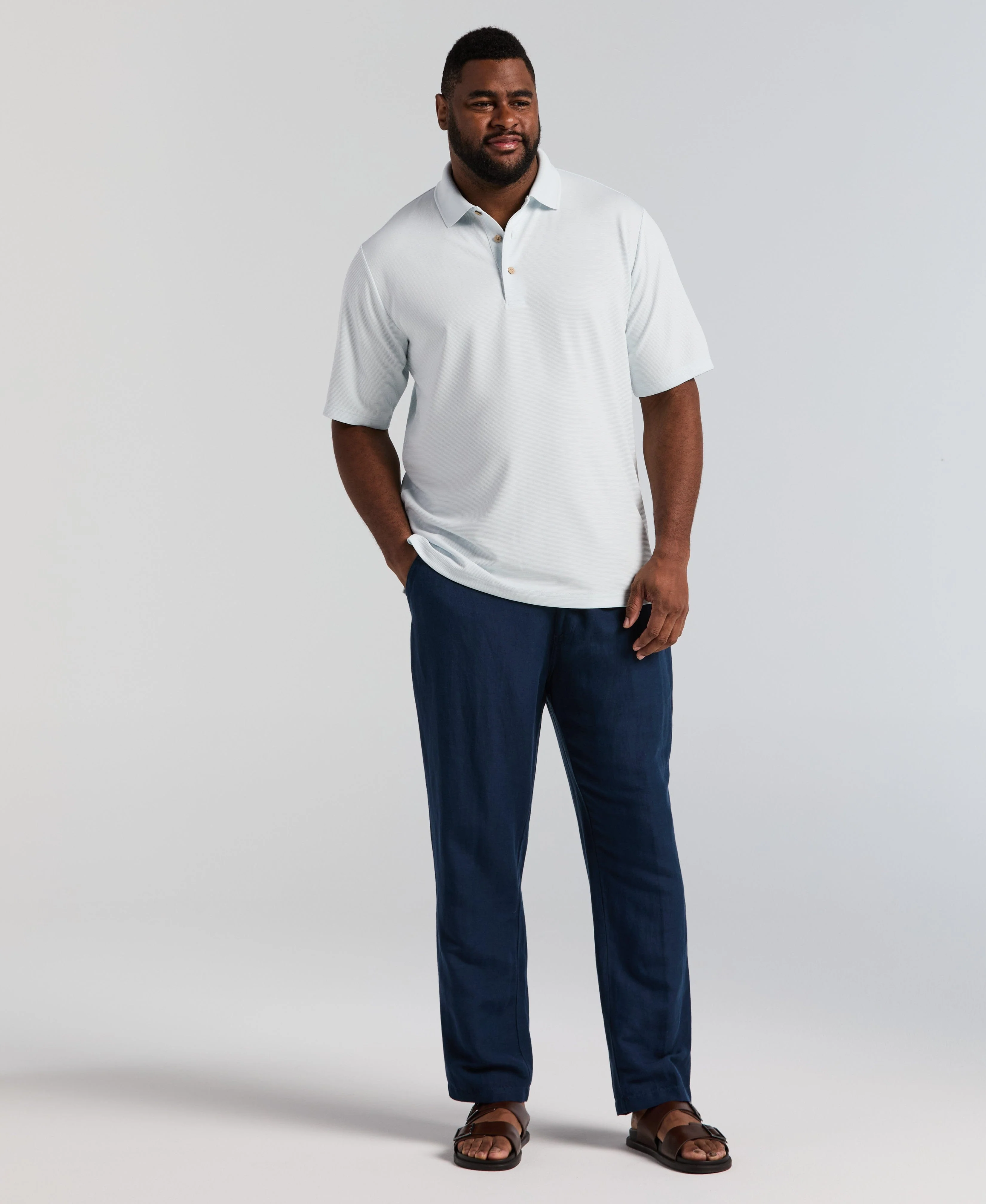 Big & Tall Solid Textured Polo - Image 41