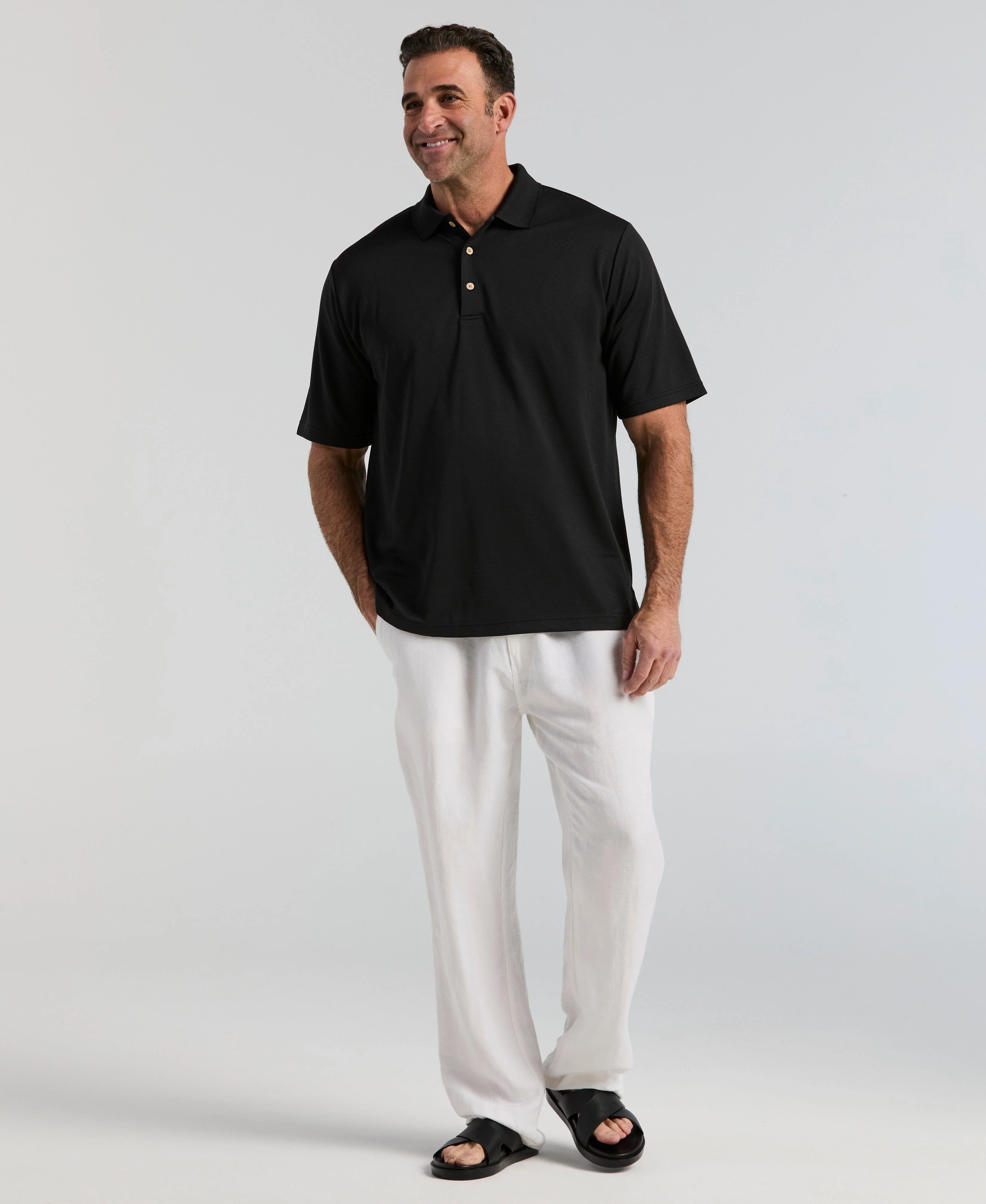 Big & Tall Solid Textured Polo - Image 60