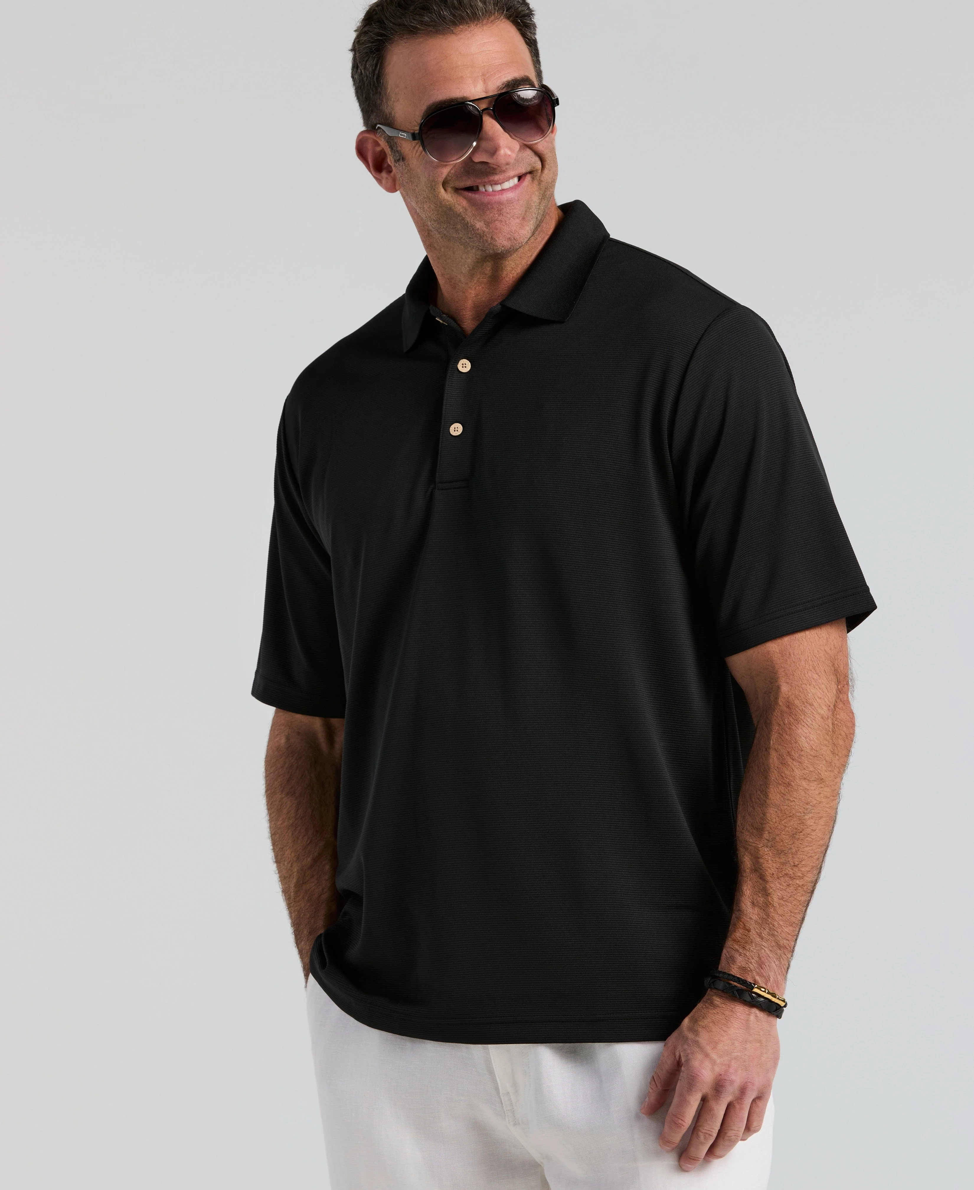Big & Tall Solid Textured Polo - Image 62