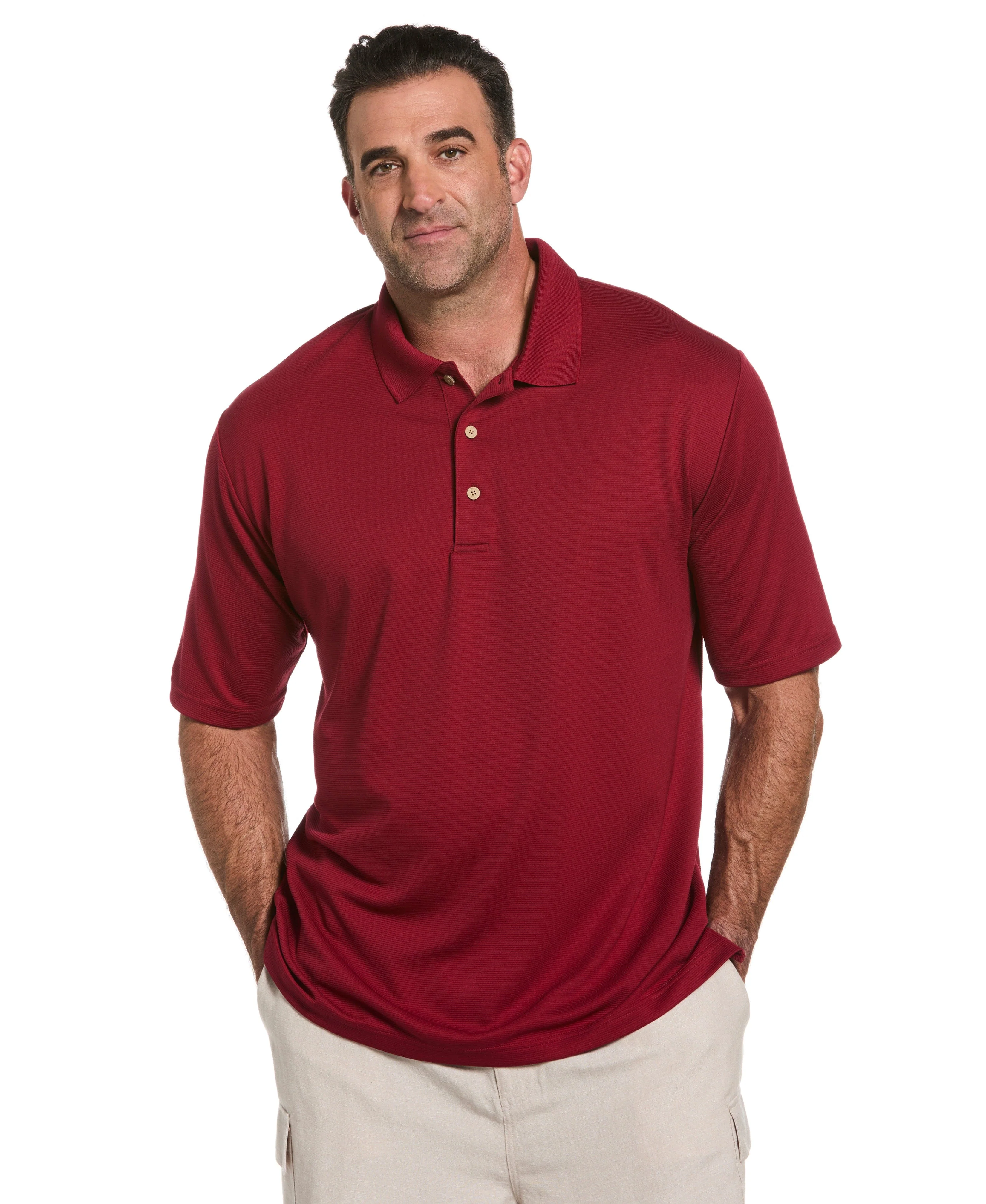 Big & Tall Solid Textured Polo - Image 78