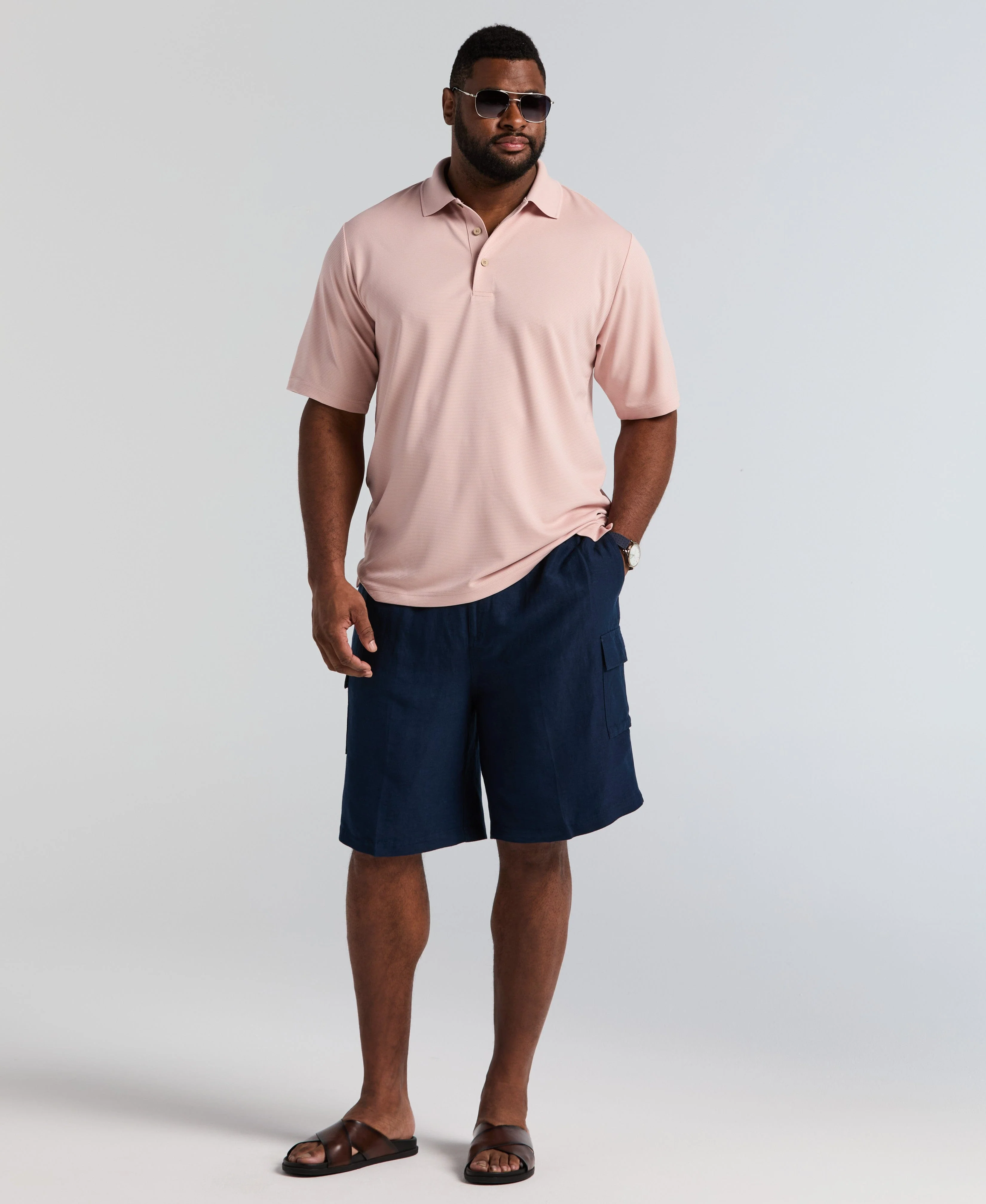 Big & Tall Solid Textured Polo - Image 9