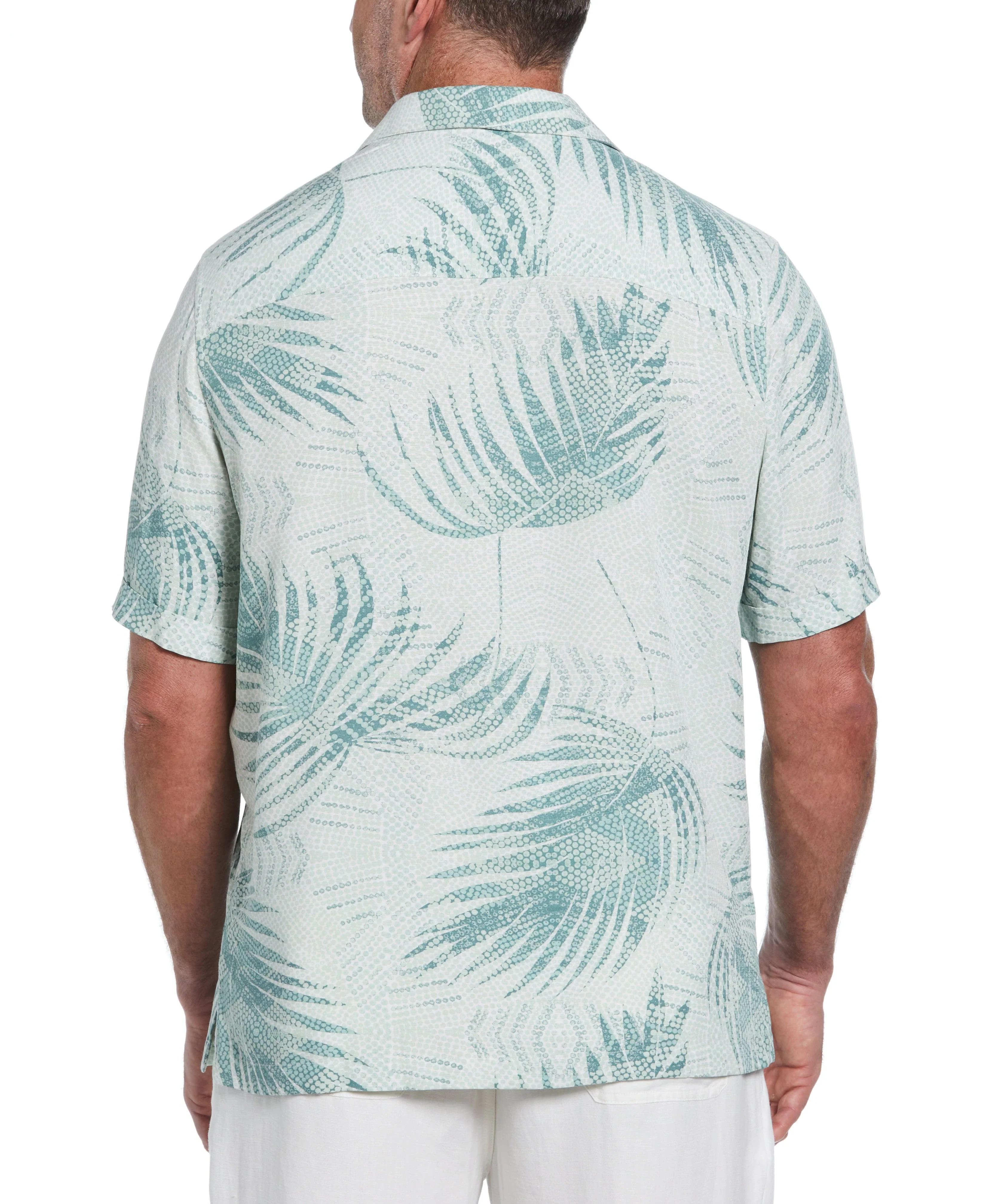 Big & Tall Palm Dotted Print Shirt - Image 2