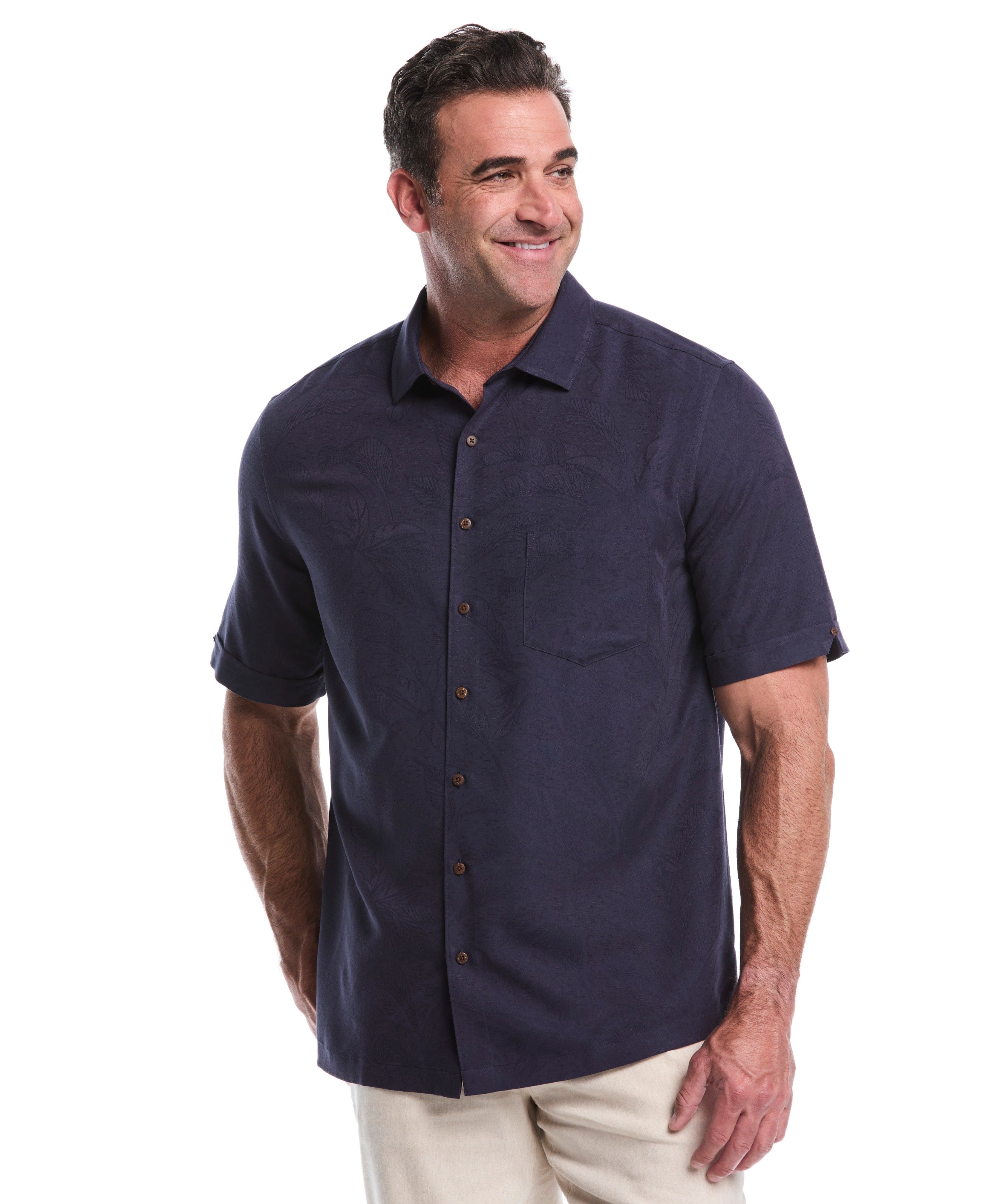 Big & Tall Palm Print Shirt - Image 18