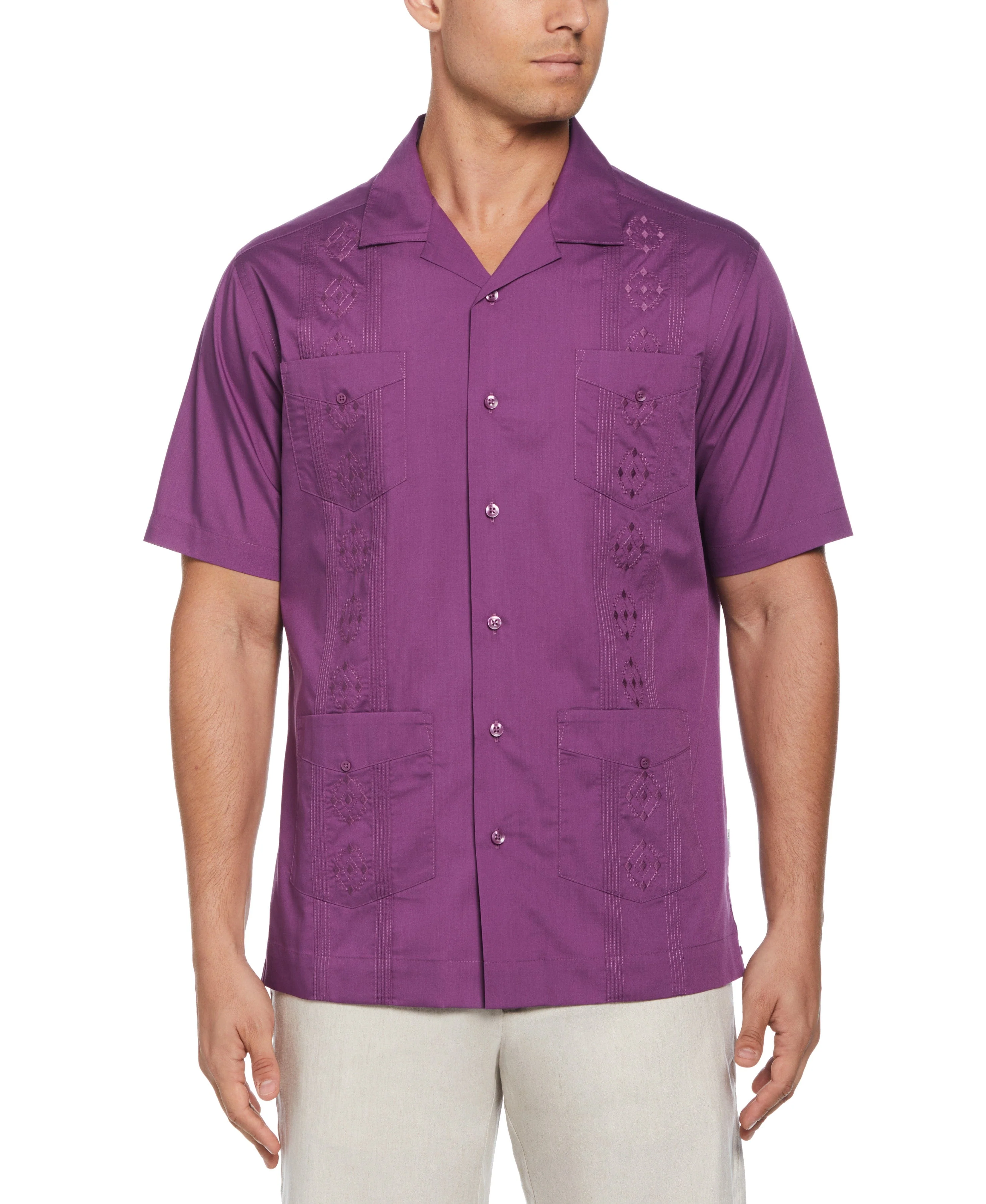 Big & Tall Authentic Embroidered Guayabera Shirt - Image 28