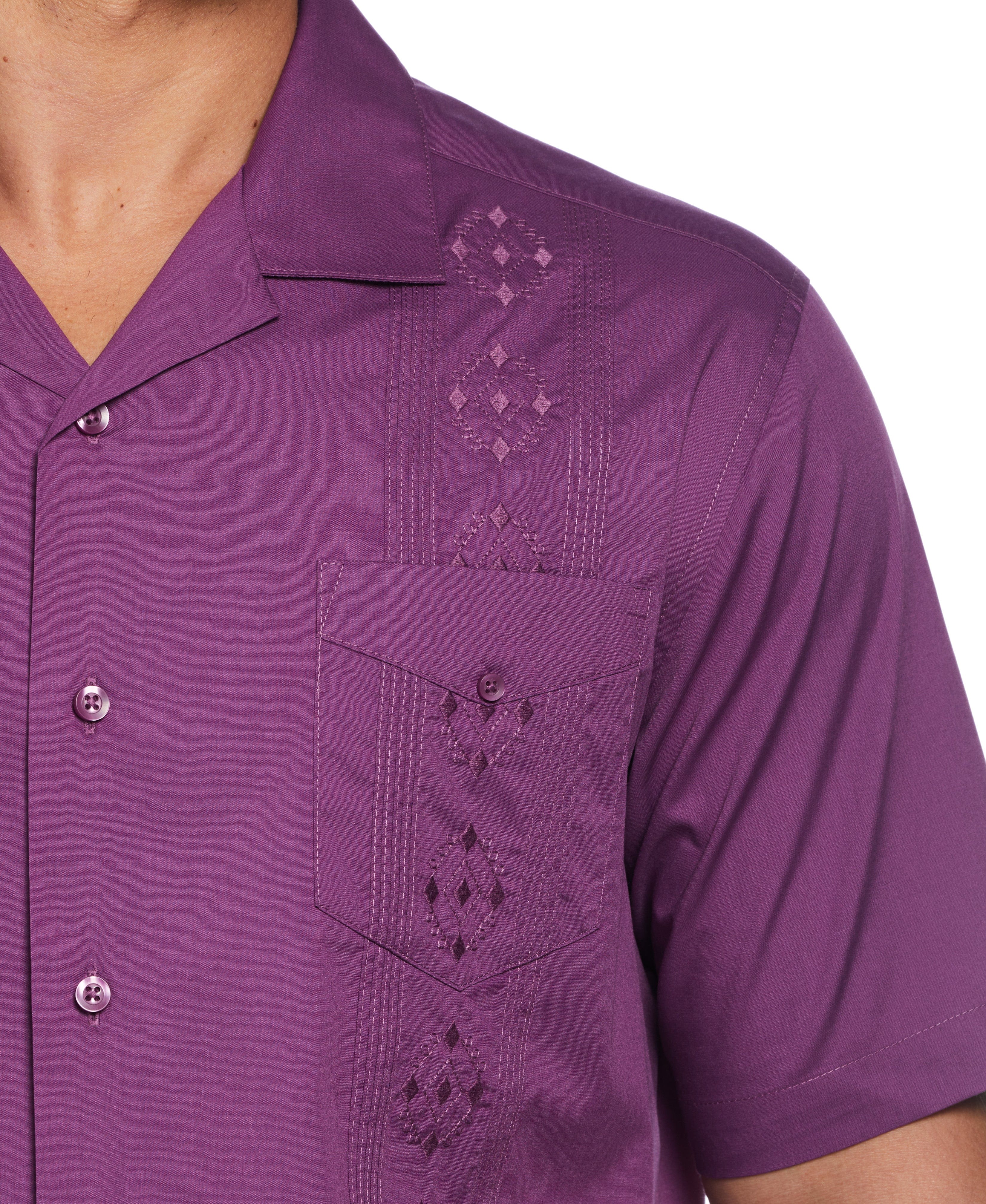 Big & Tall Authentic Embroidered Guayabera Shirt - Image 31