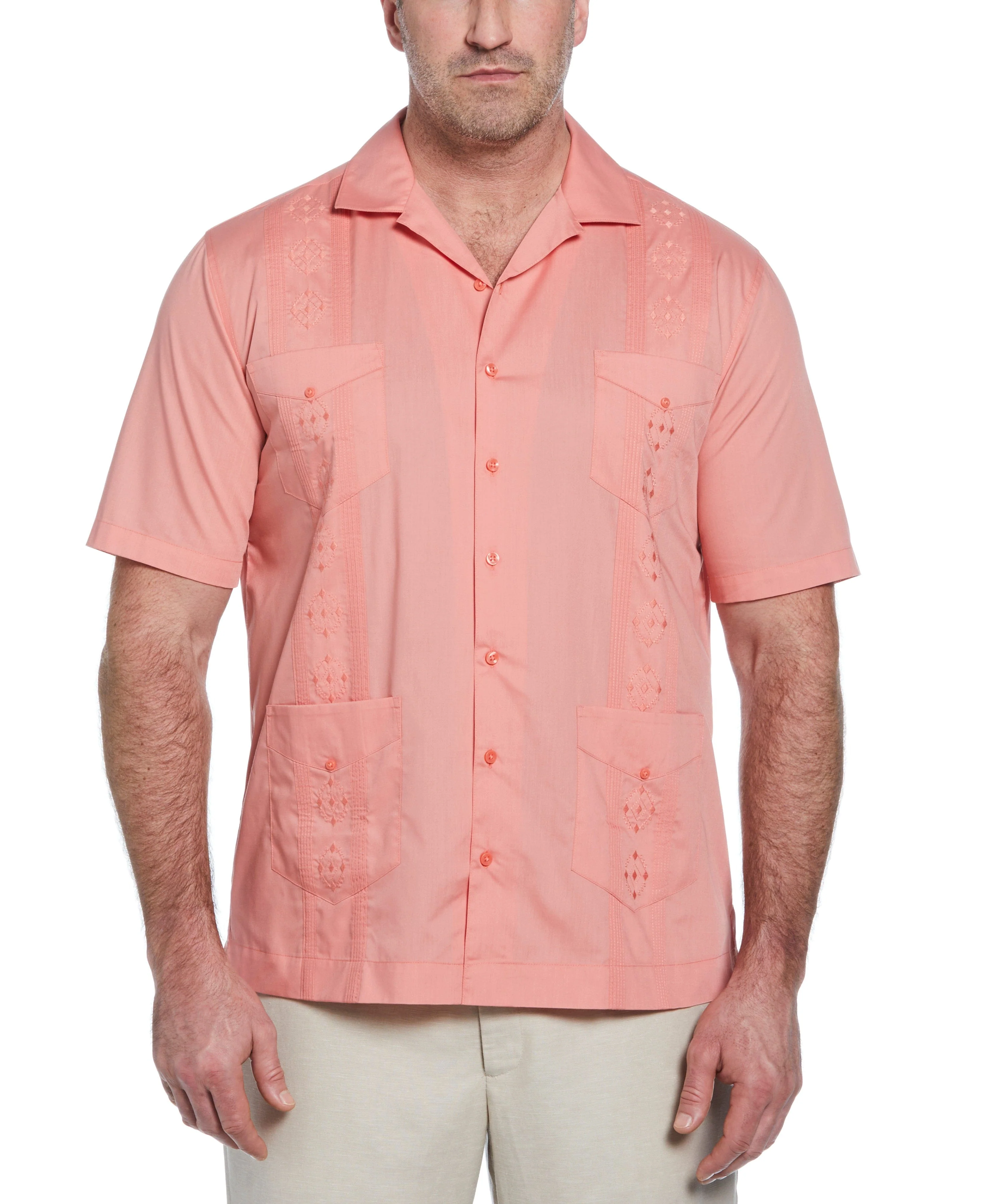 Big & Tall Authentic Embroidered Guayabera Shirt - Image 39