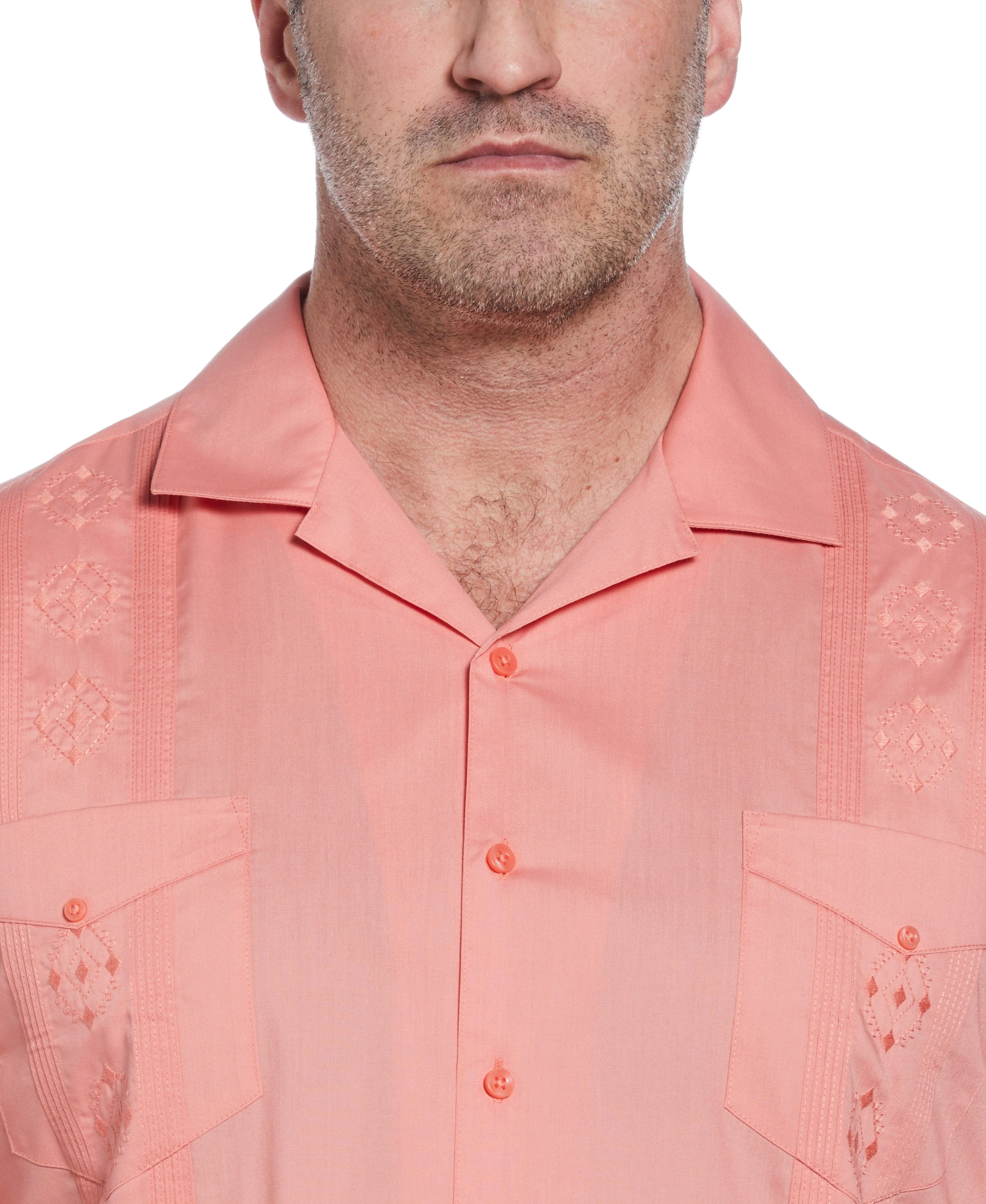 Big & Tall Authentic Embroidered Guayabera Shirt - Image 41