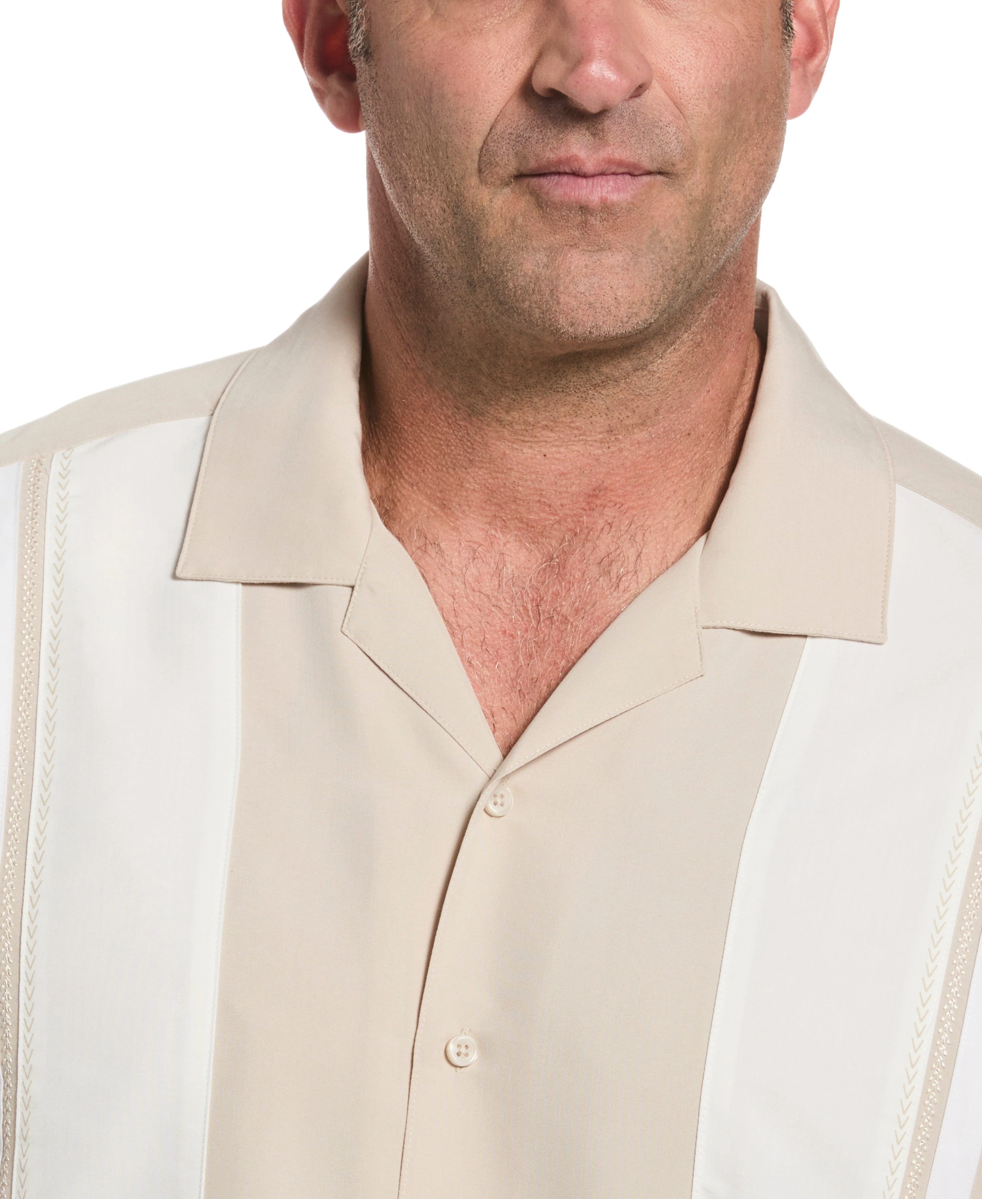Big & Tall Retro Panel Embroidered Shirt - Image 10