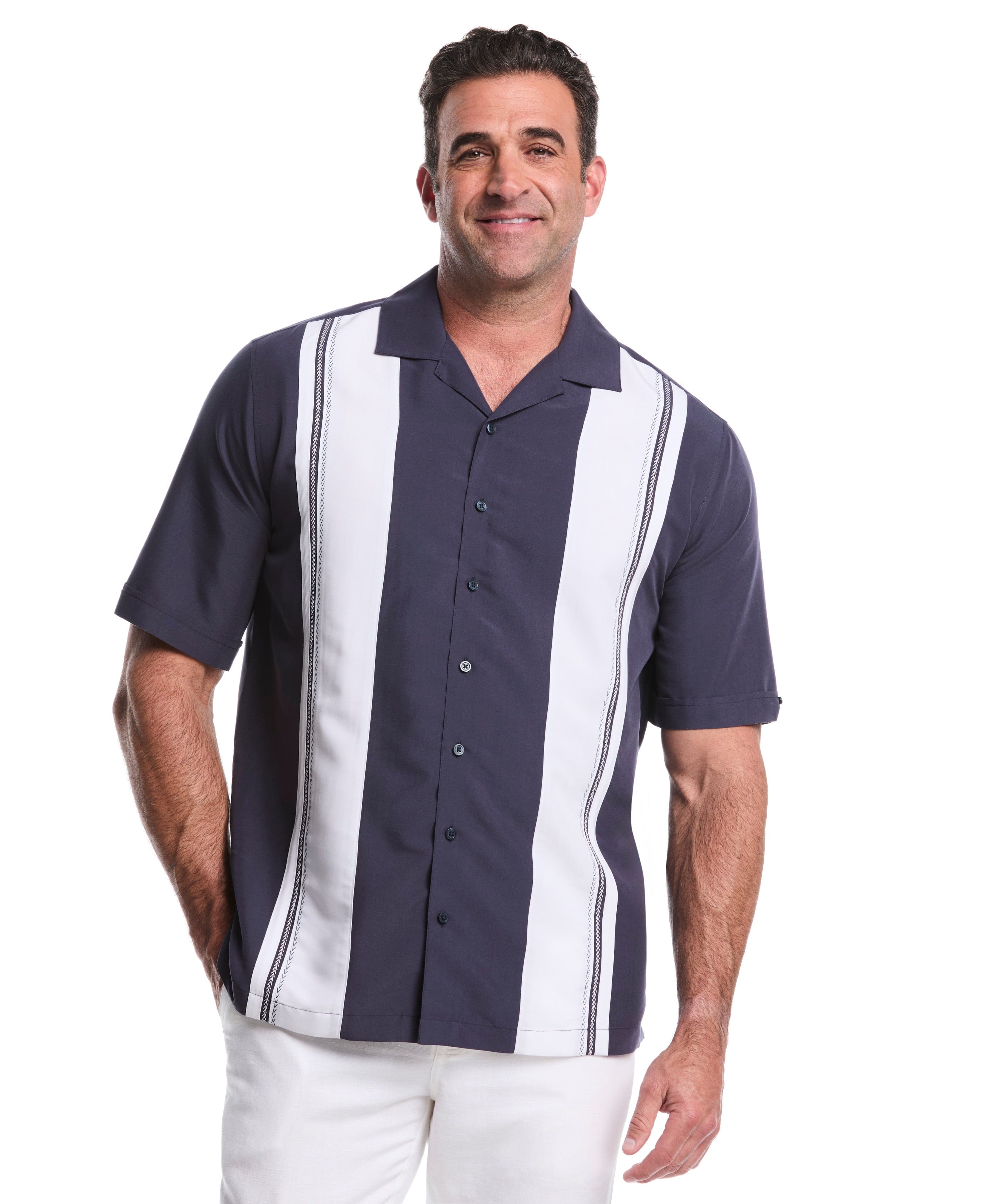 Big & Tall Retro Panel Embroidered Shirt - Image 13