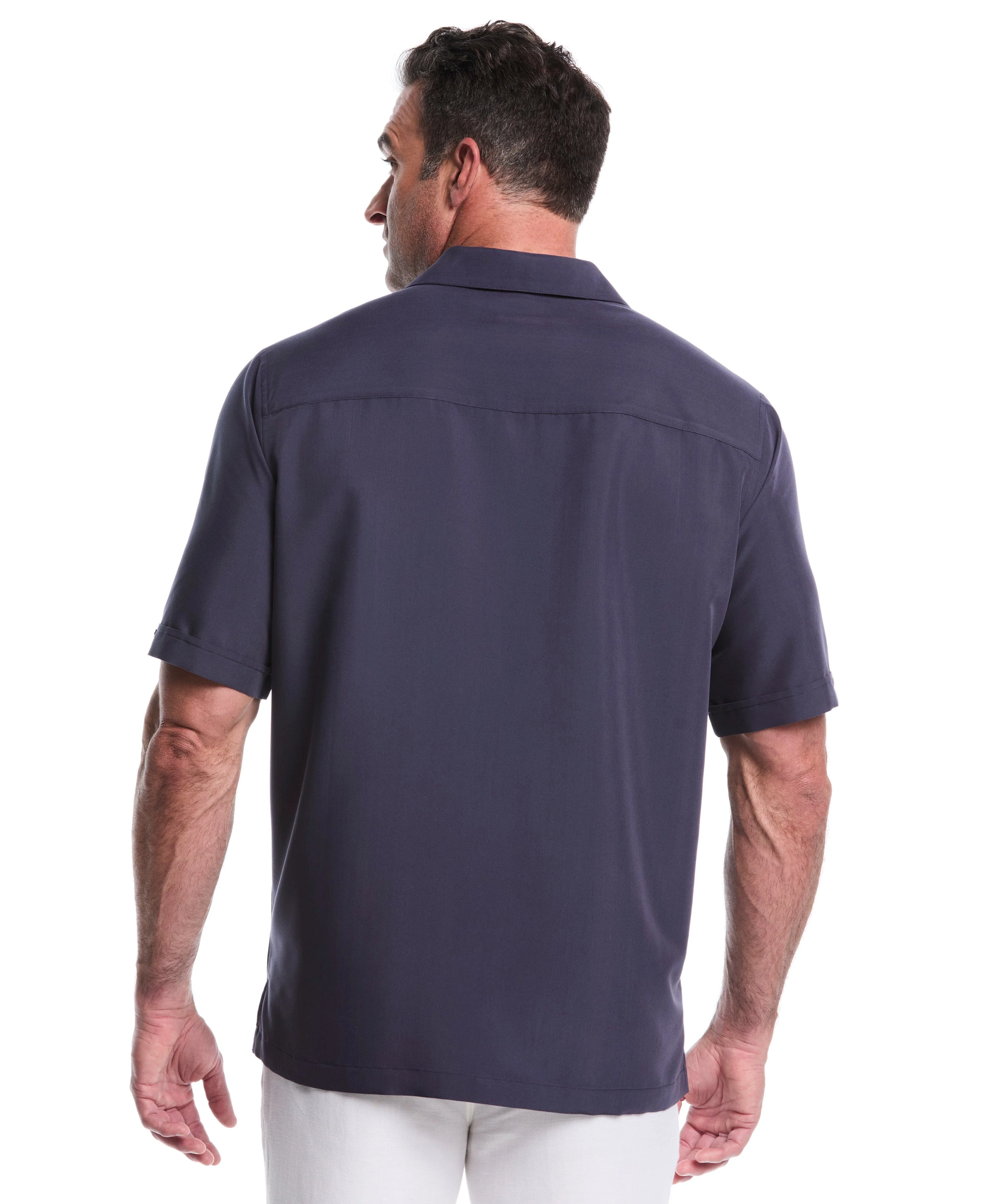 Big & Tall Retro Panel Embroidered Shirt - Image 14