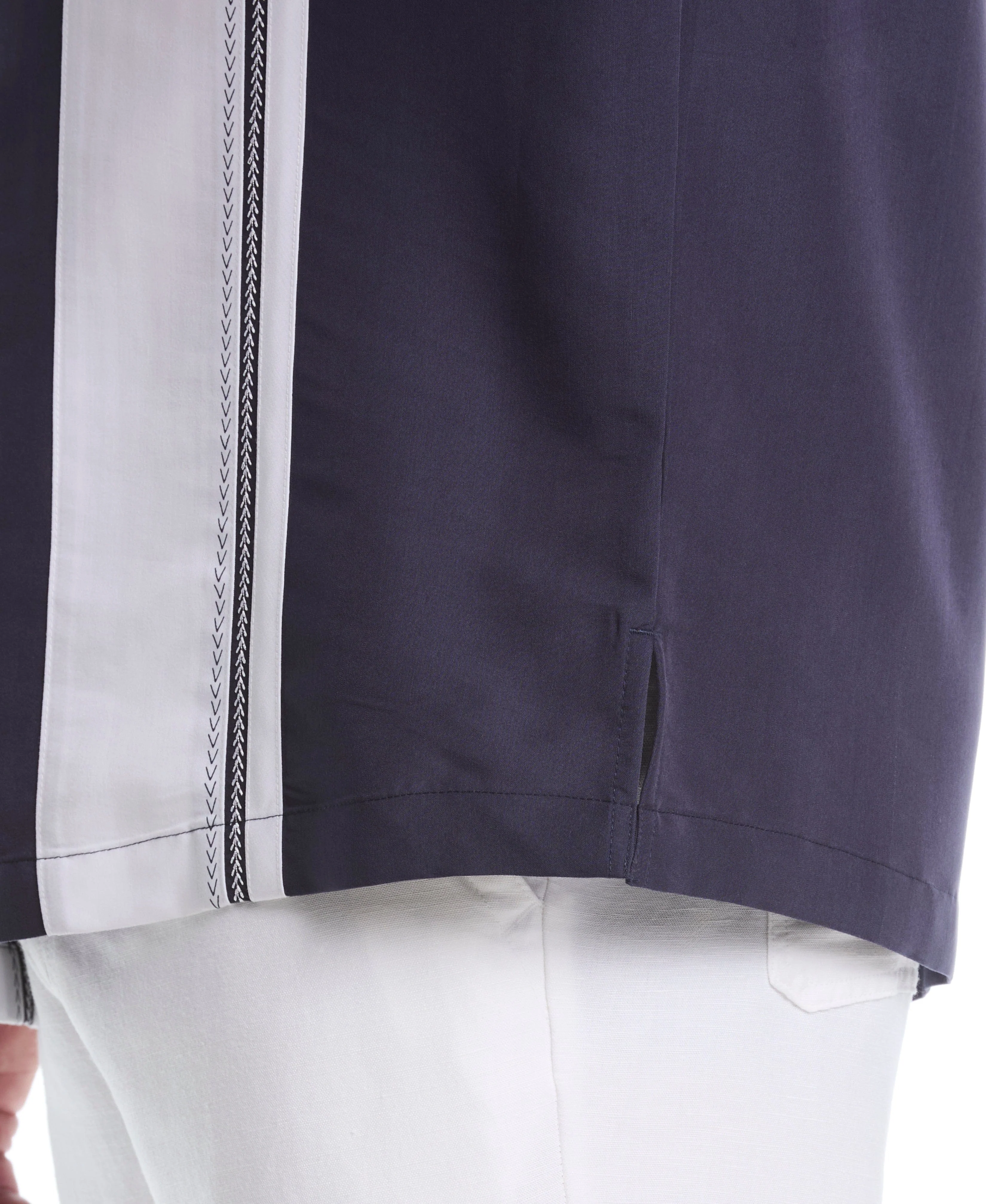 Big & Tall Retro Panel Embroidered Shirt - Image 15