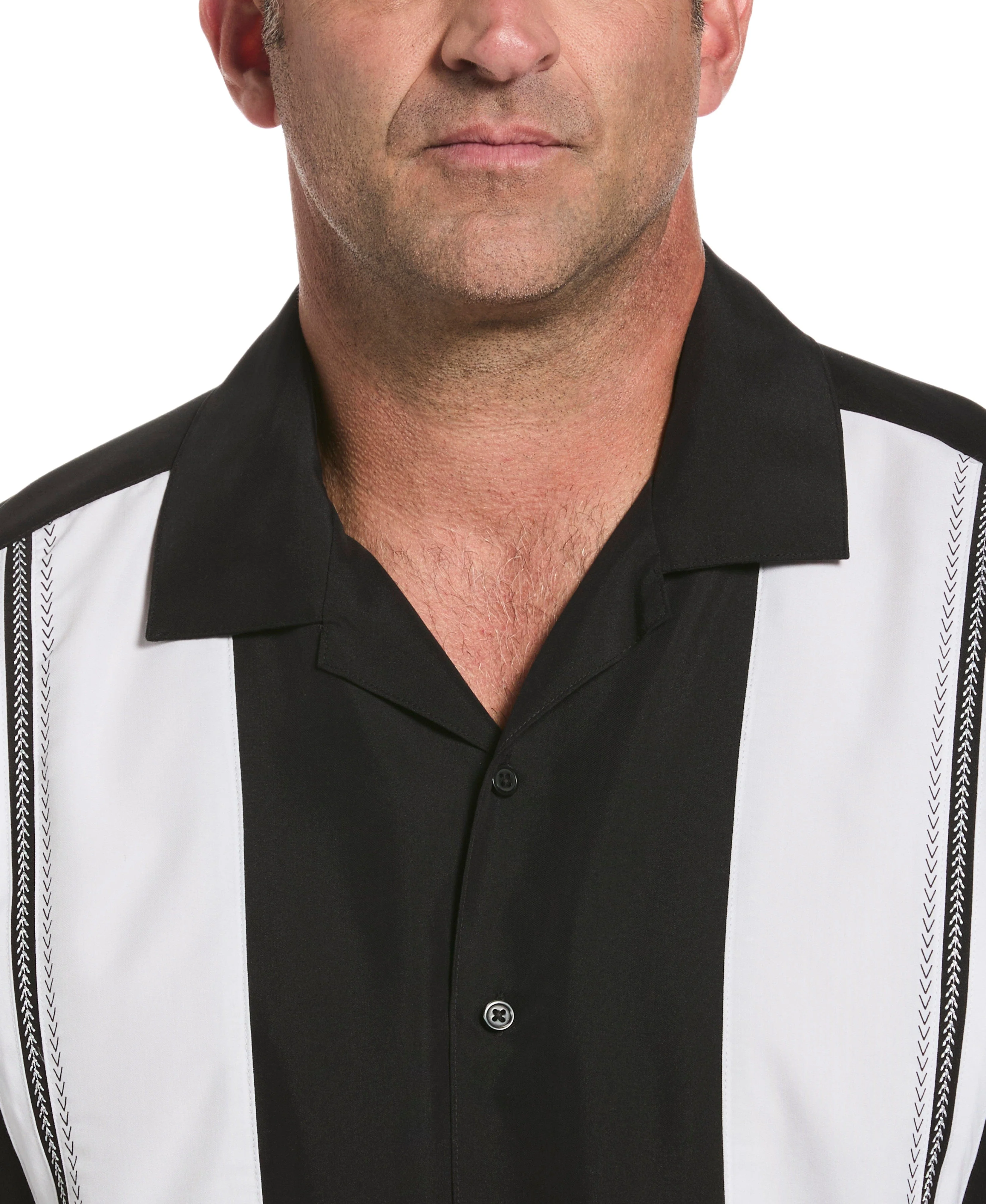 Big & Tall Retro Panel Embroidered Shirt - Image 4