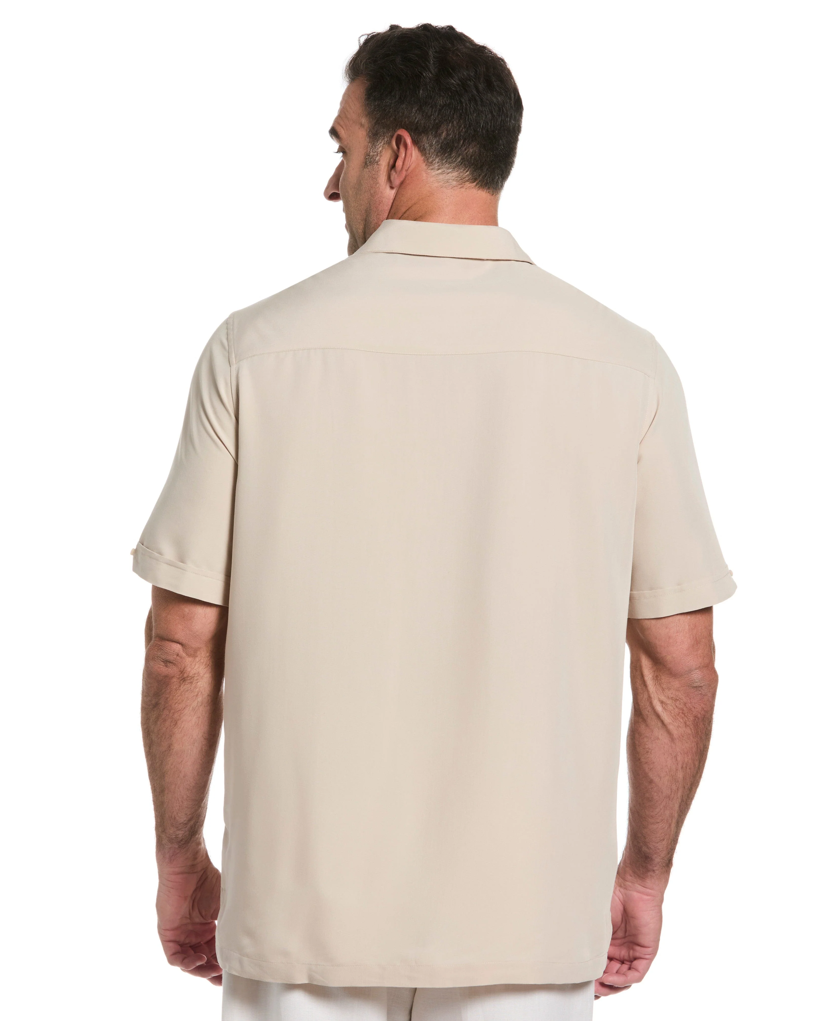Big & Tall Retro Panel Embroidered Shirt - Image 8