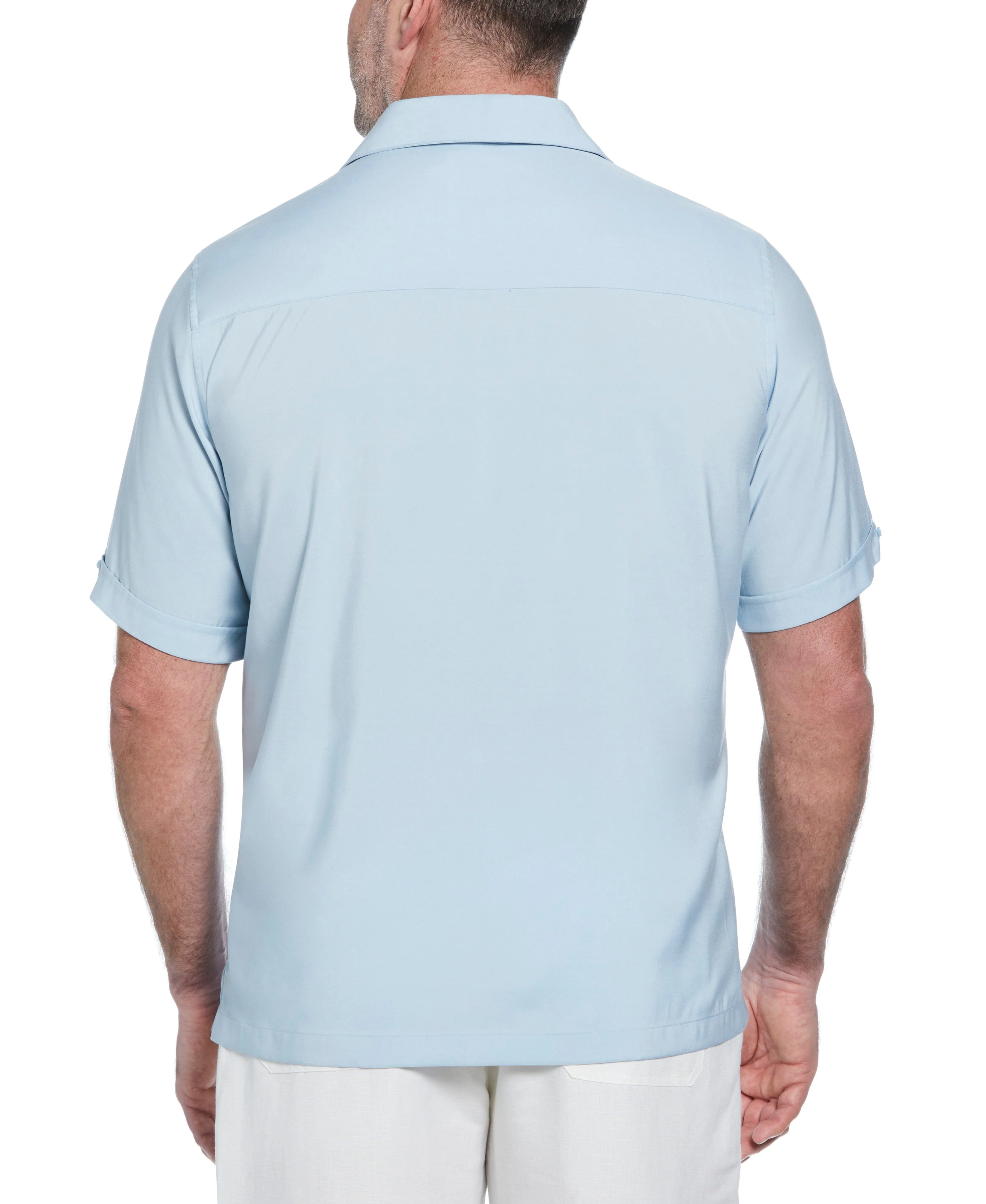 Big & Tall Contrast Panel Camp Collar Shirt - Image 17