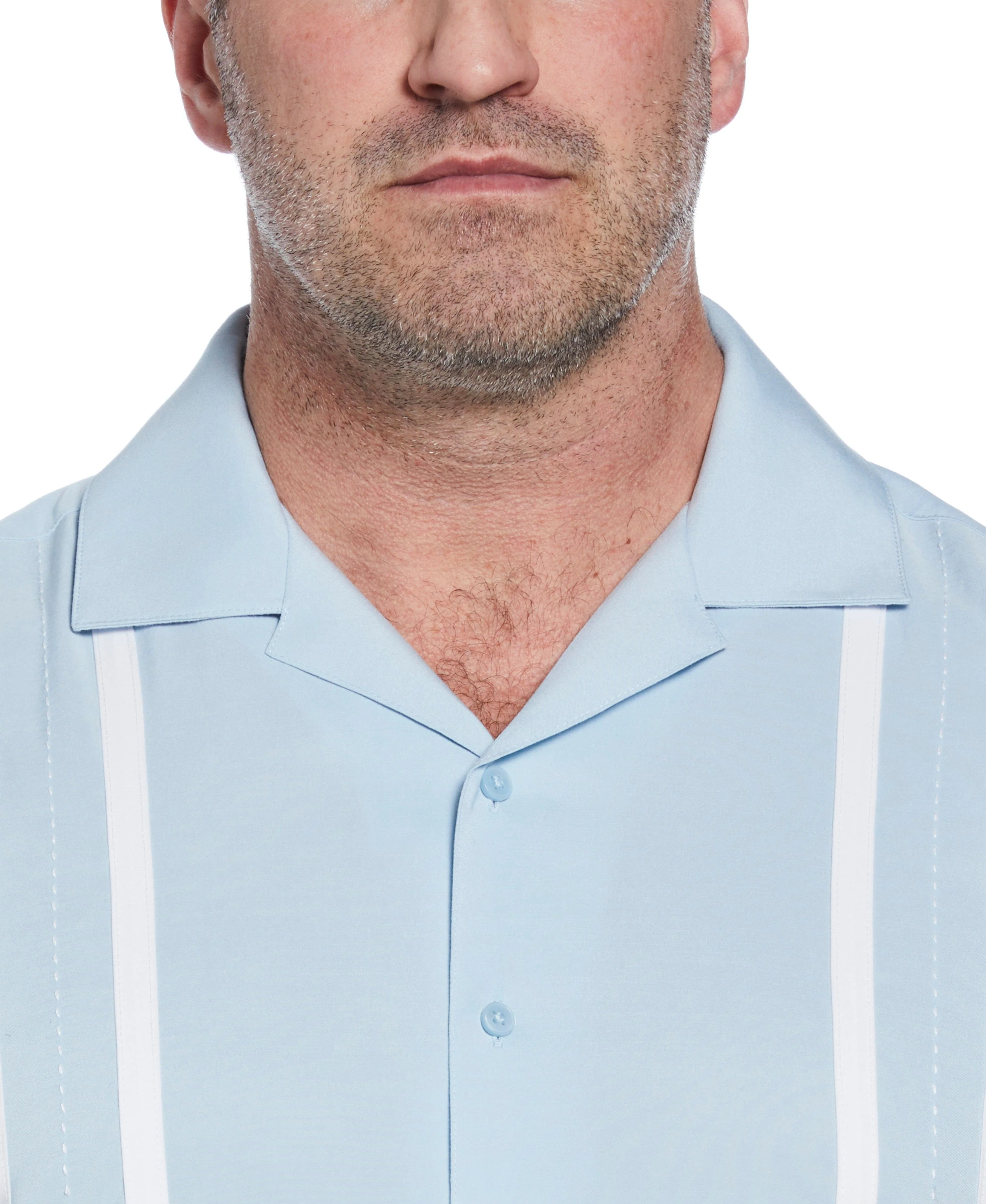Big & Tall Contrast Panel Camp Collar Shirt - Image 19