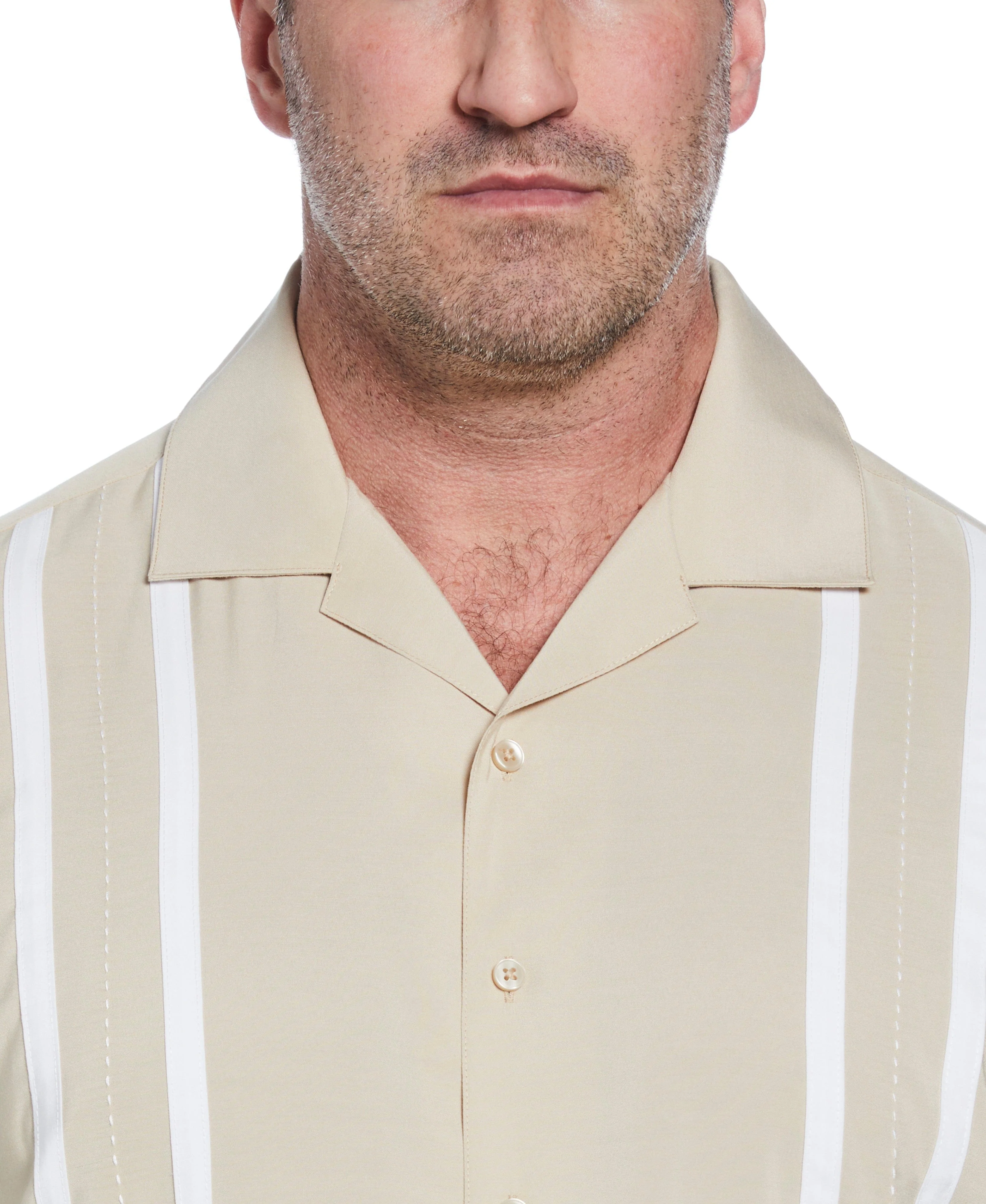 Big & Tall Contrast Panel Camp Collar Shirt - Image 24