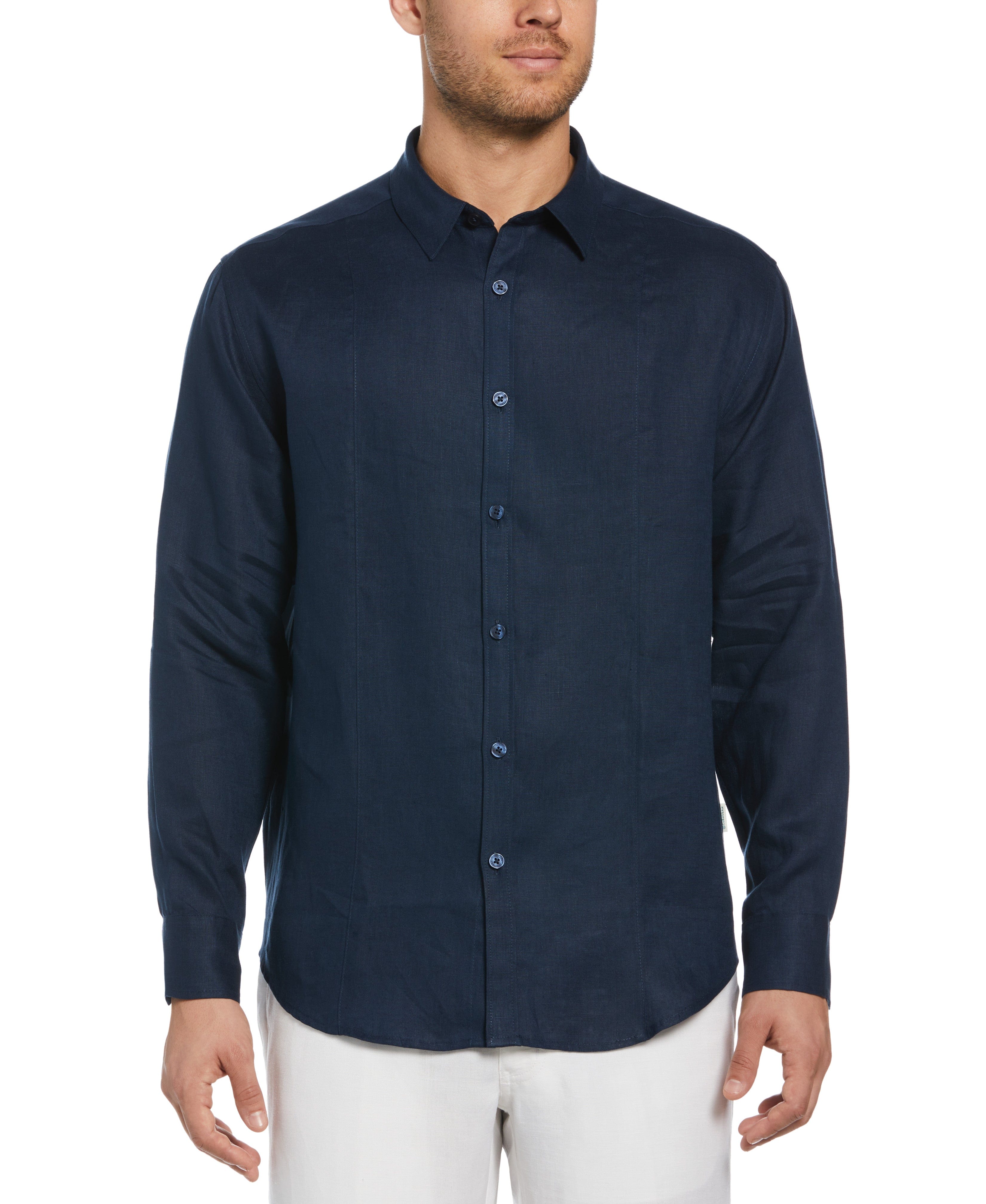 Big & Tall Solid Linen Sport Shirt - Image 10