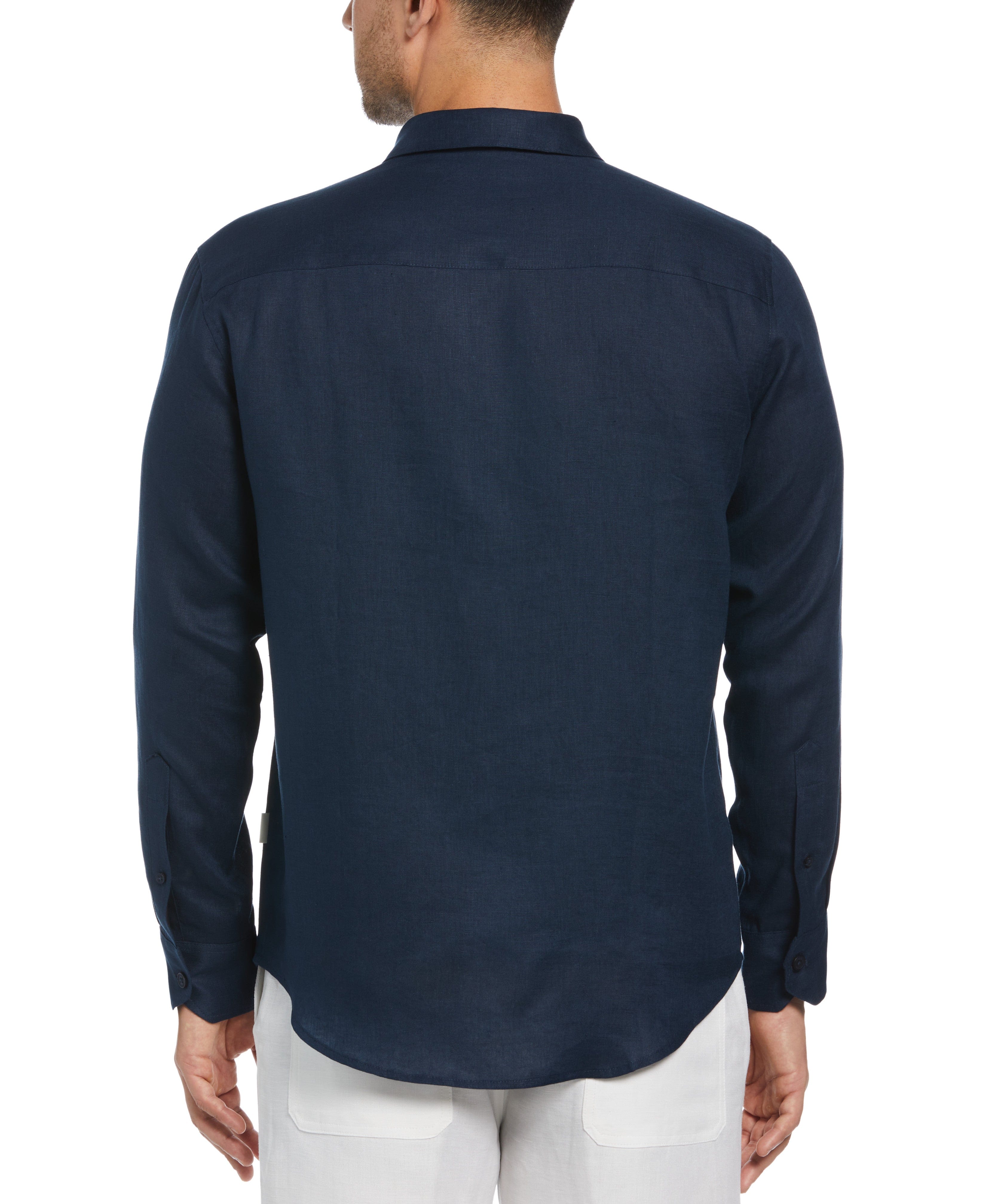 Big & Tall Solid Linen Sport Shirt - Image 11
