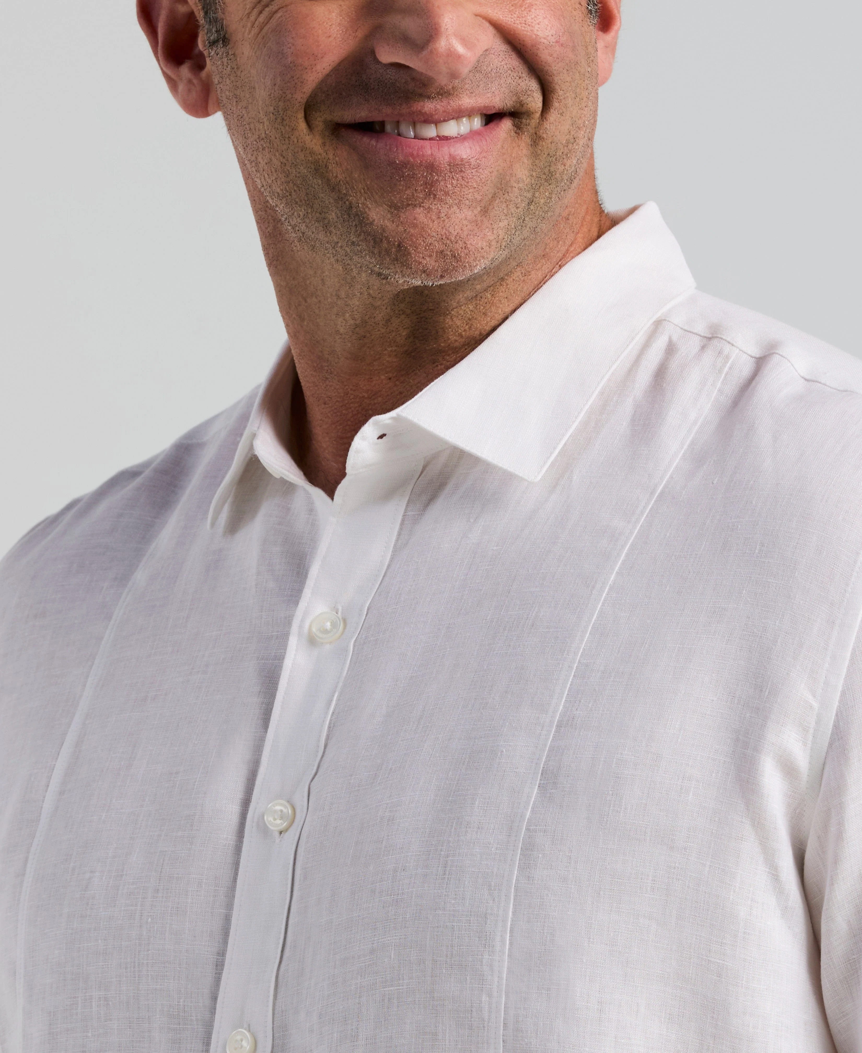 Big & Tall Solid Linen Sport Shirt - Image 4