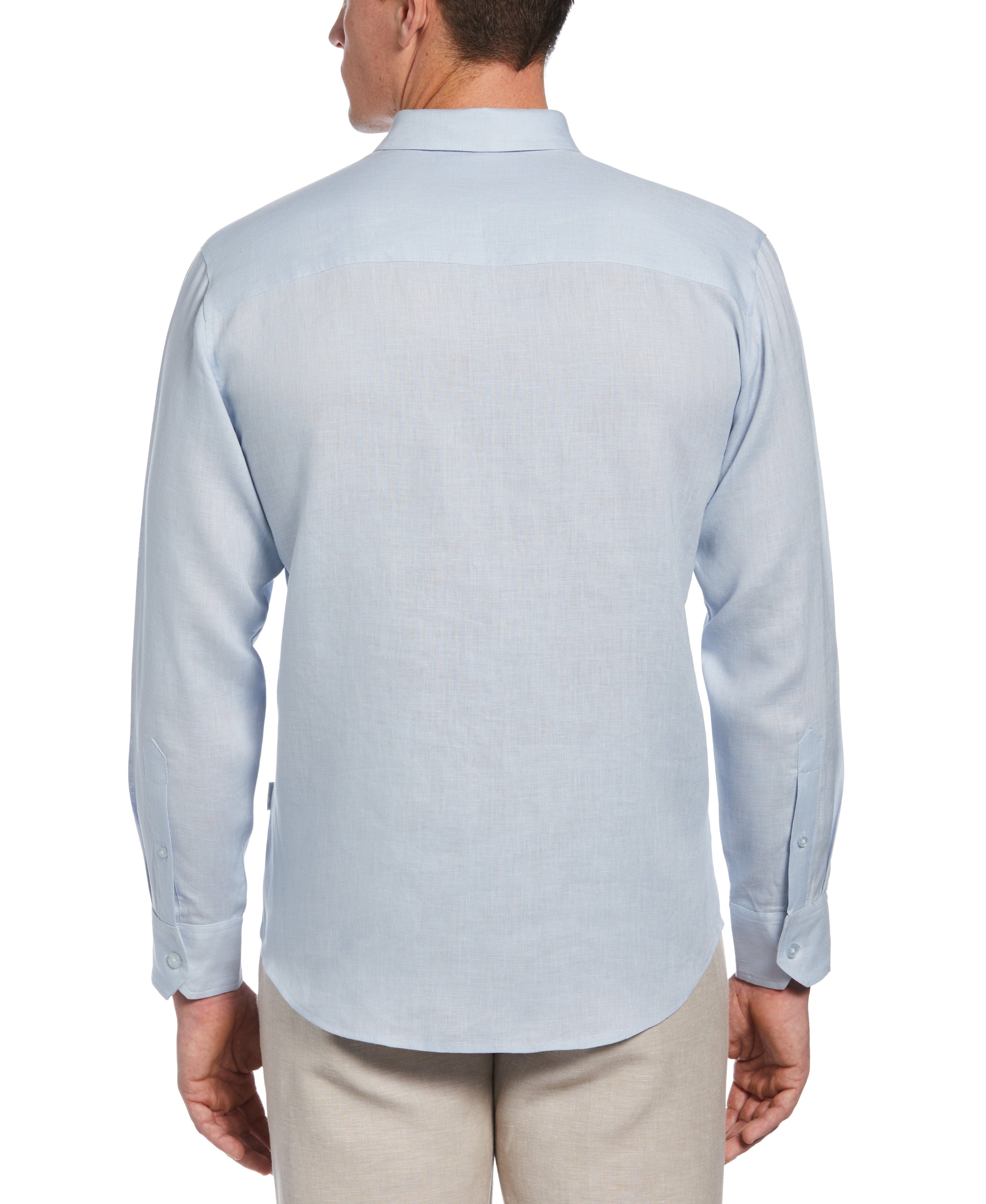 Big & Tall Solid Linen Sport Shirt - Image 8
