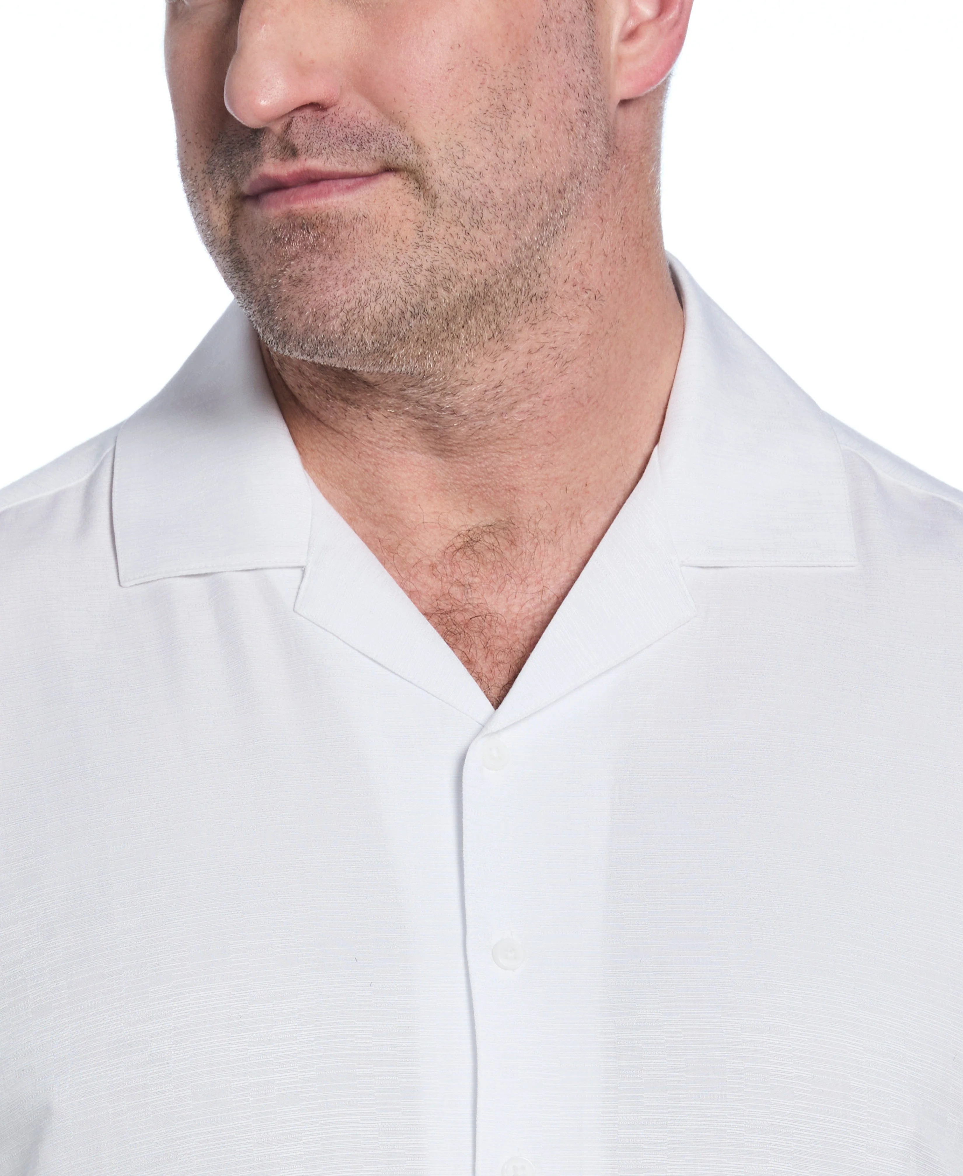 Big & Tall Solid Textured Cuban Collar Shirt - Image 19