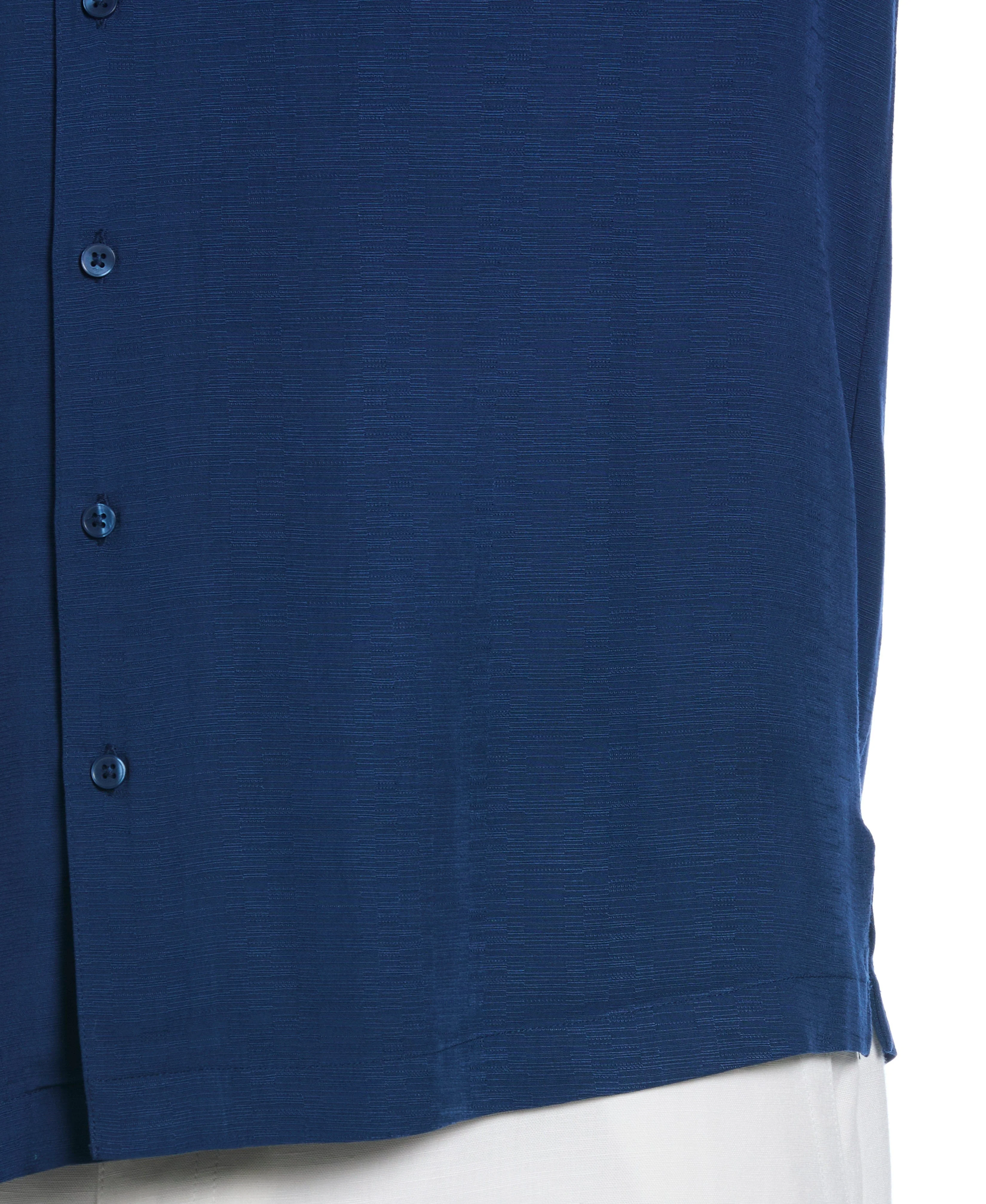 Big & Tall Solid Textured Cuban Collar Shirt - Image 23