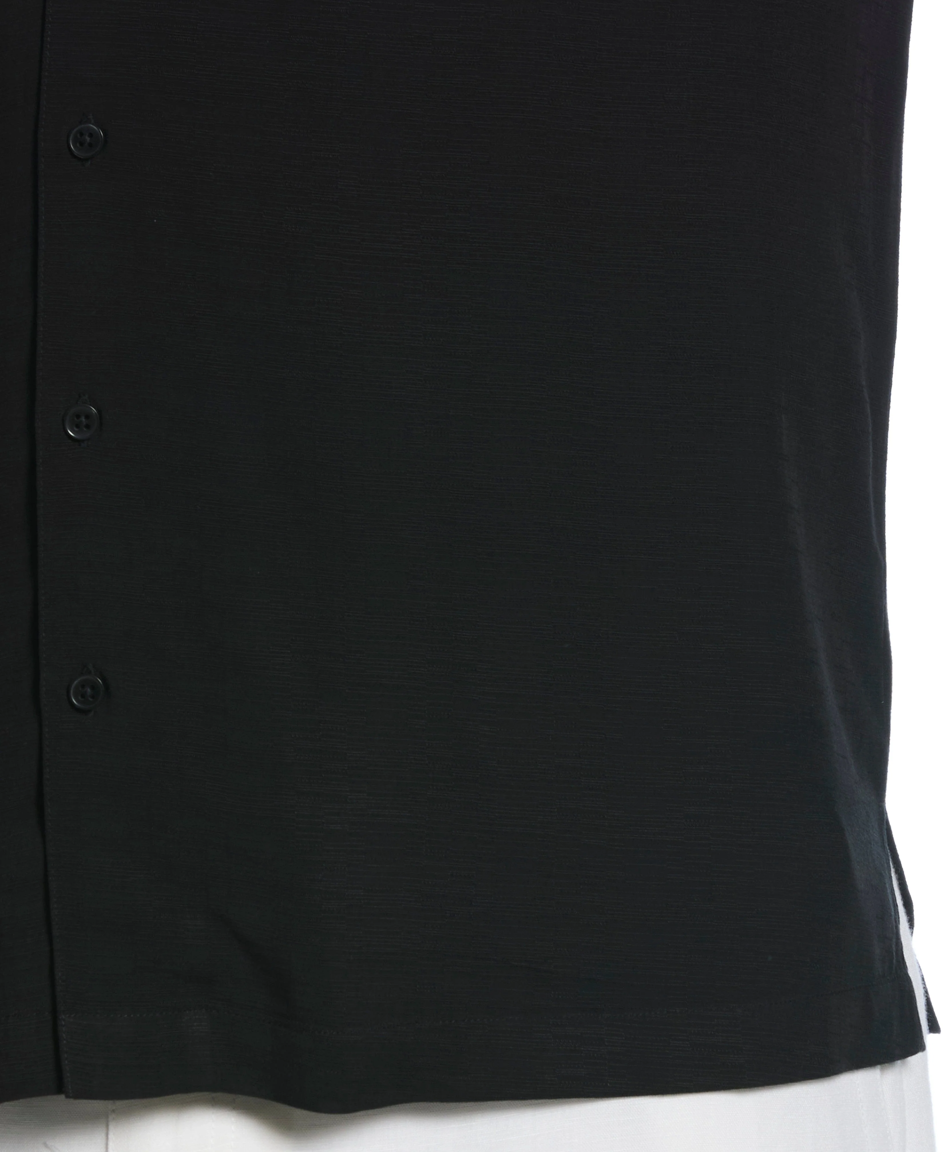 Big & Tall Solid Textured Cuban Collar Shirt - Image 8