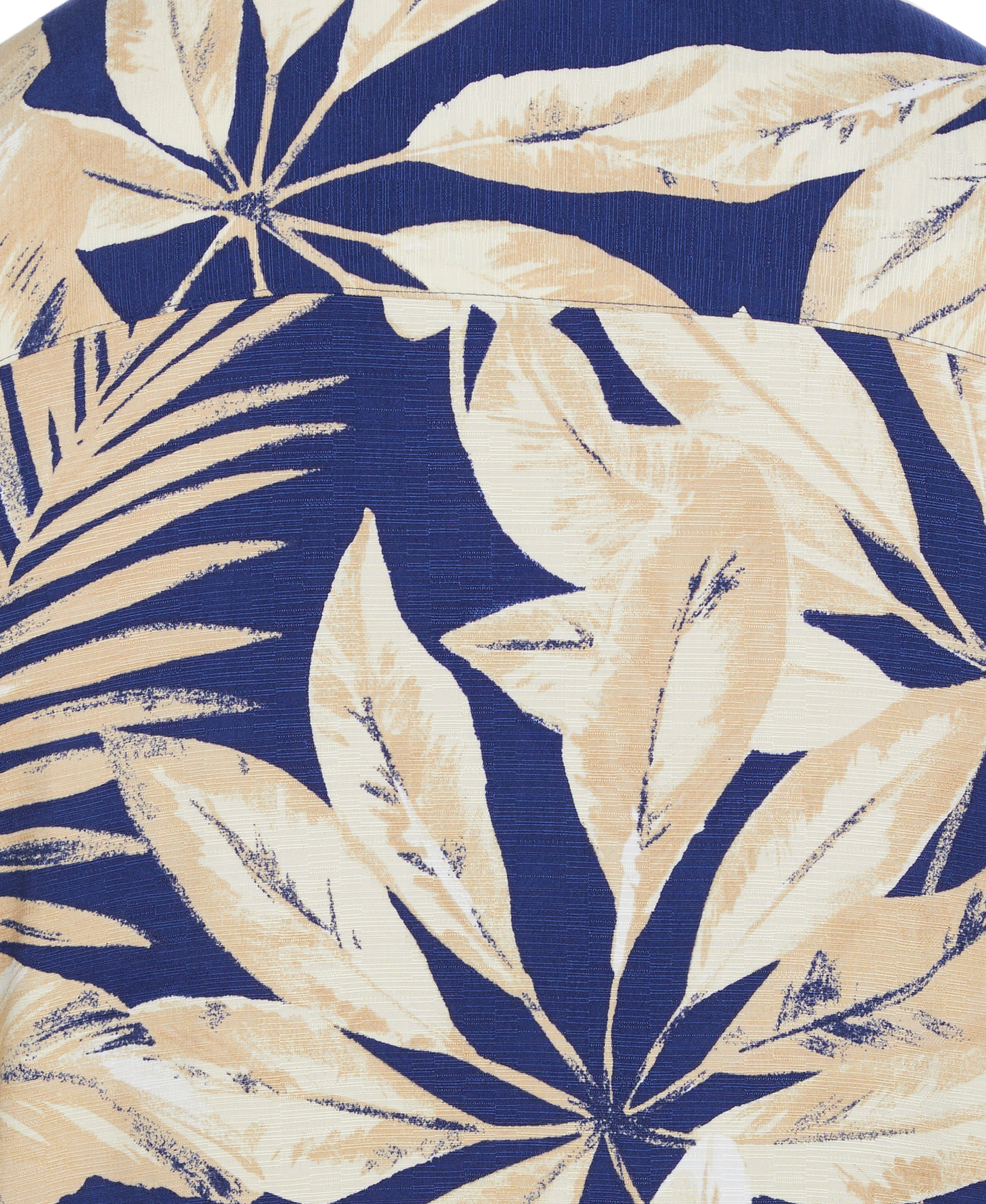 Big & Tall Textured Large Scale Palm Print Shirt - Image 5
