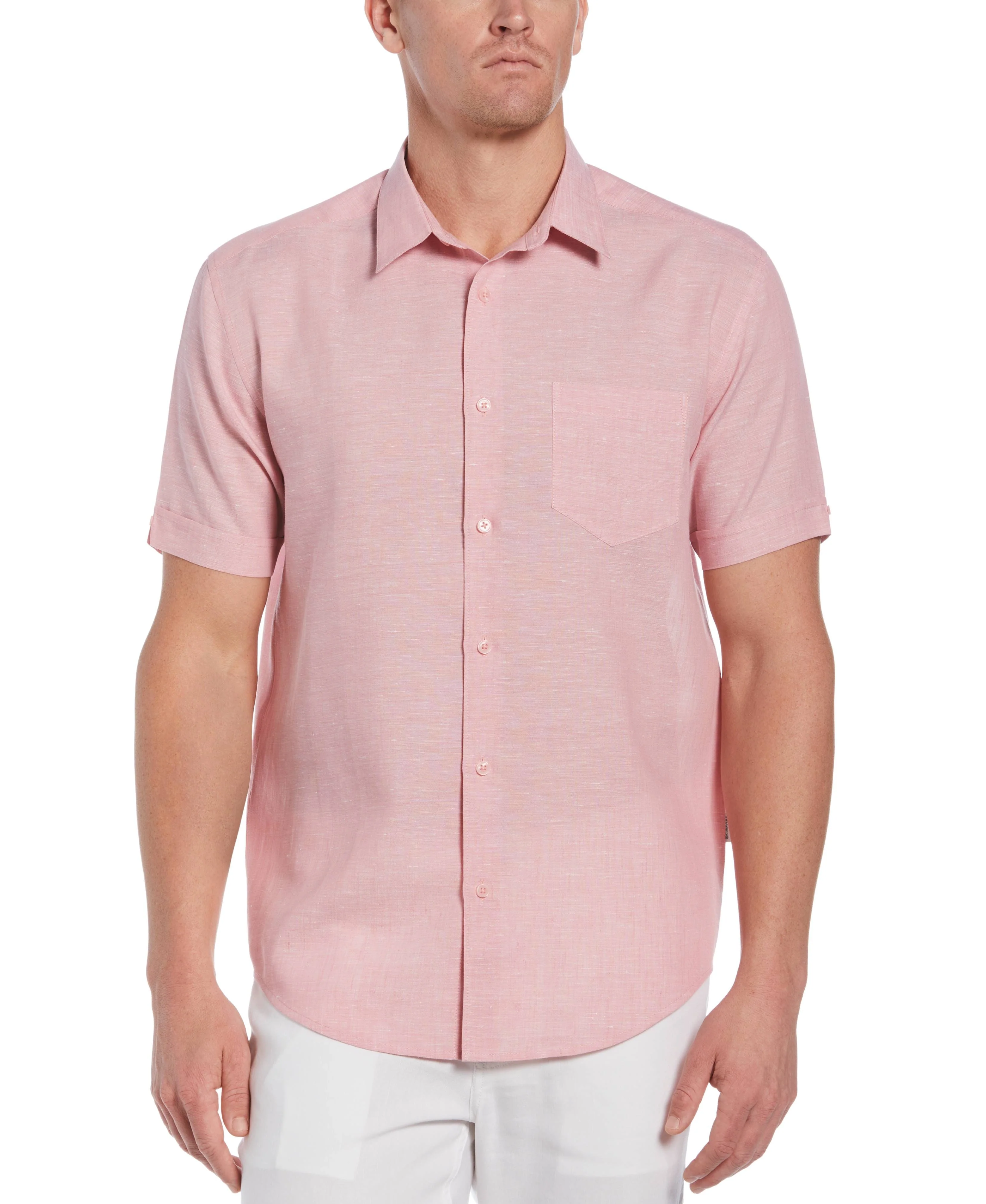 Big & Tall Travelselect™ Linen-Blend One Pocket Shirt - Image 11