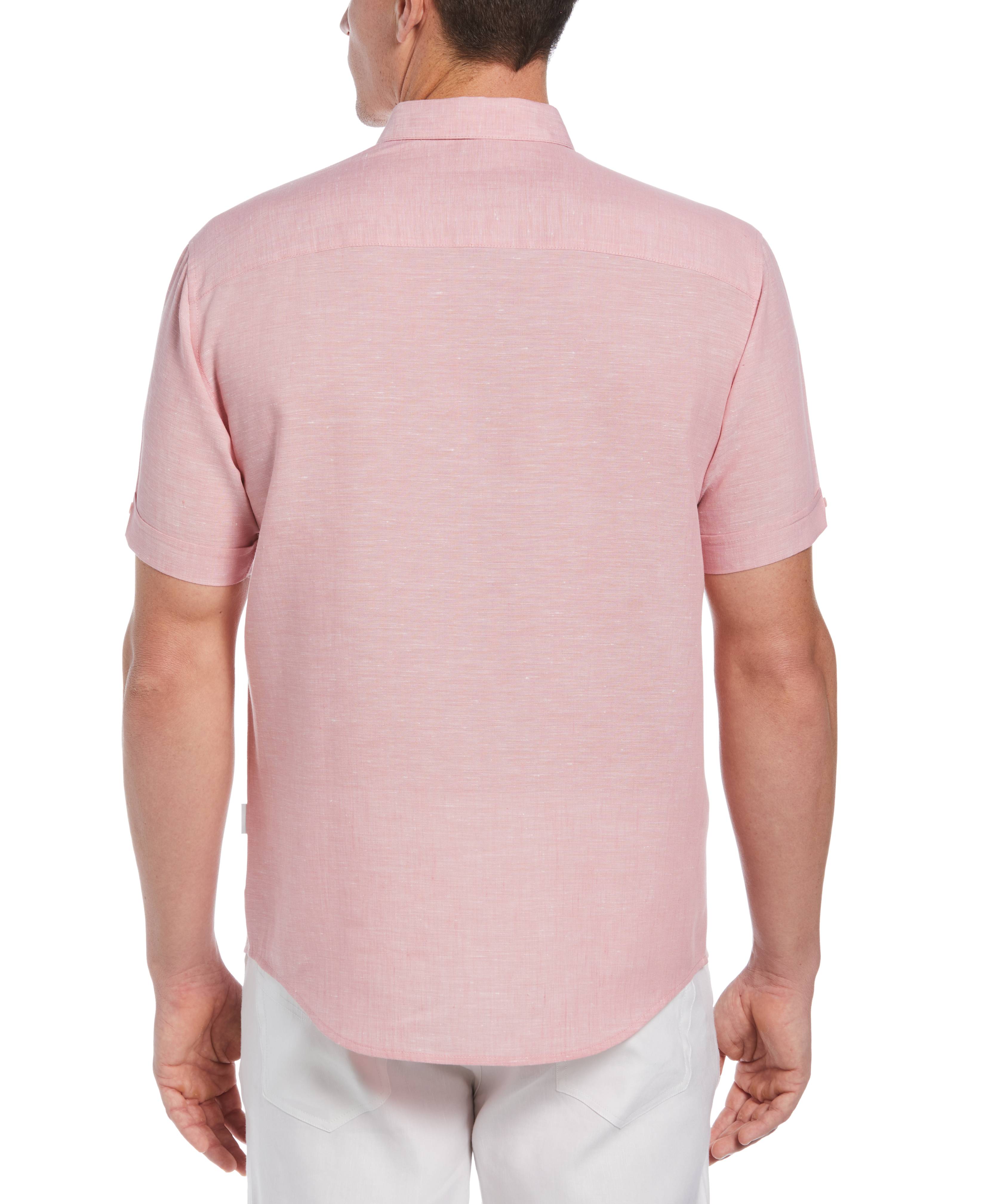 Big & Tall Travelselect™ Linen-Blend One Pocket Shirt - Image 12
