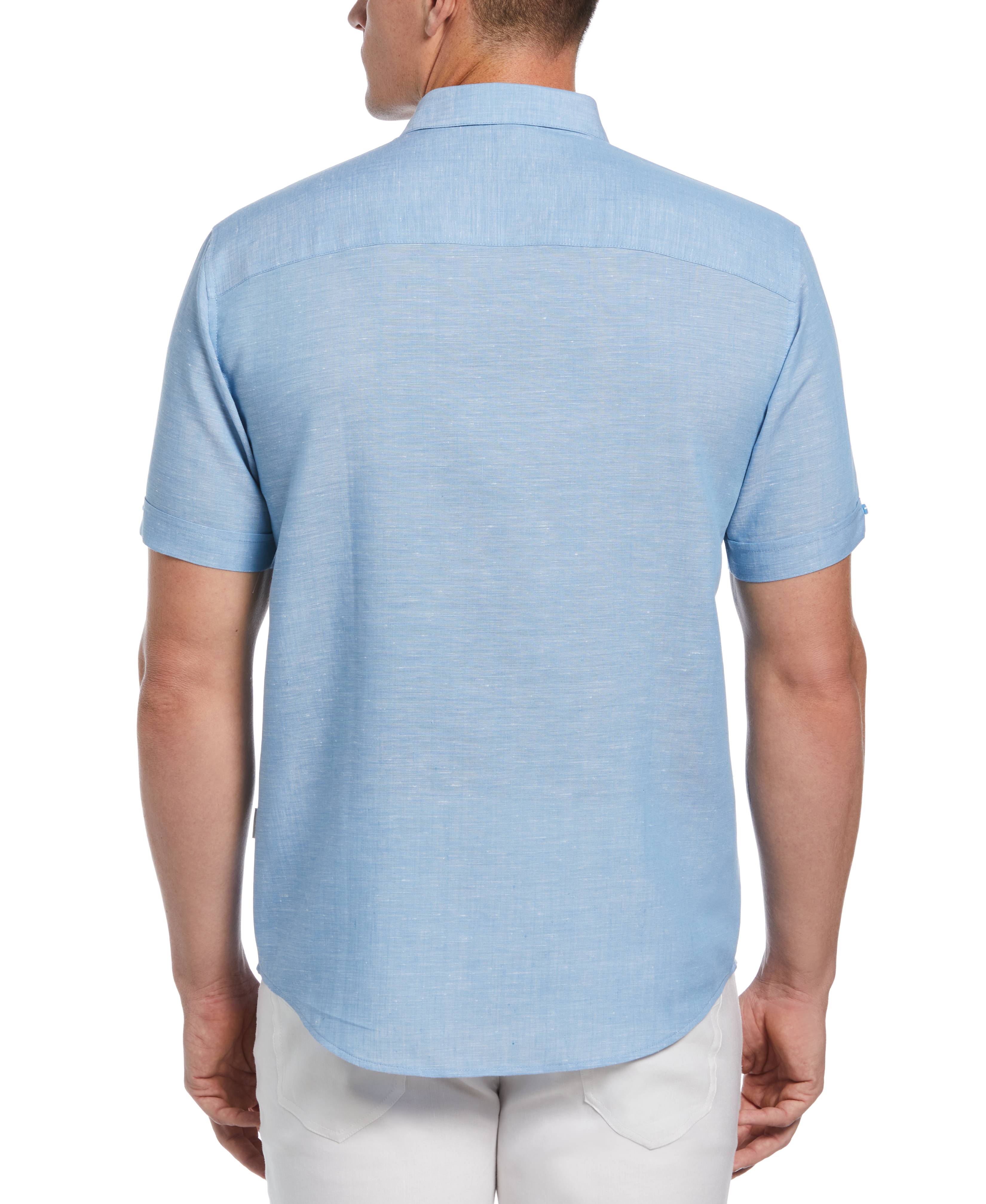 Big & Tall Travelselect™ Linen-Blend One Pocket Shirt - Image 16