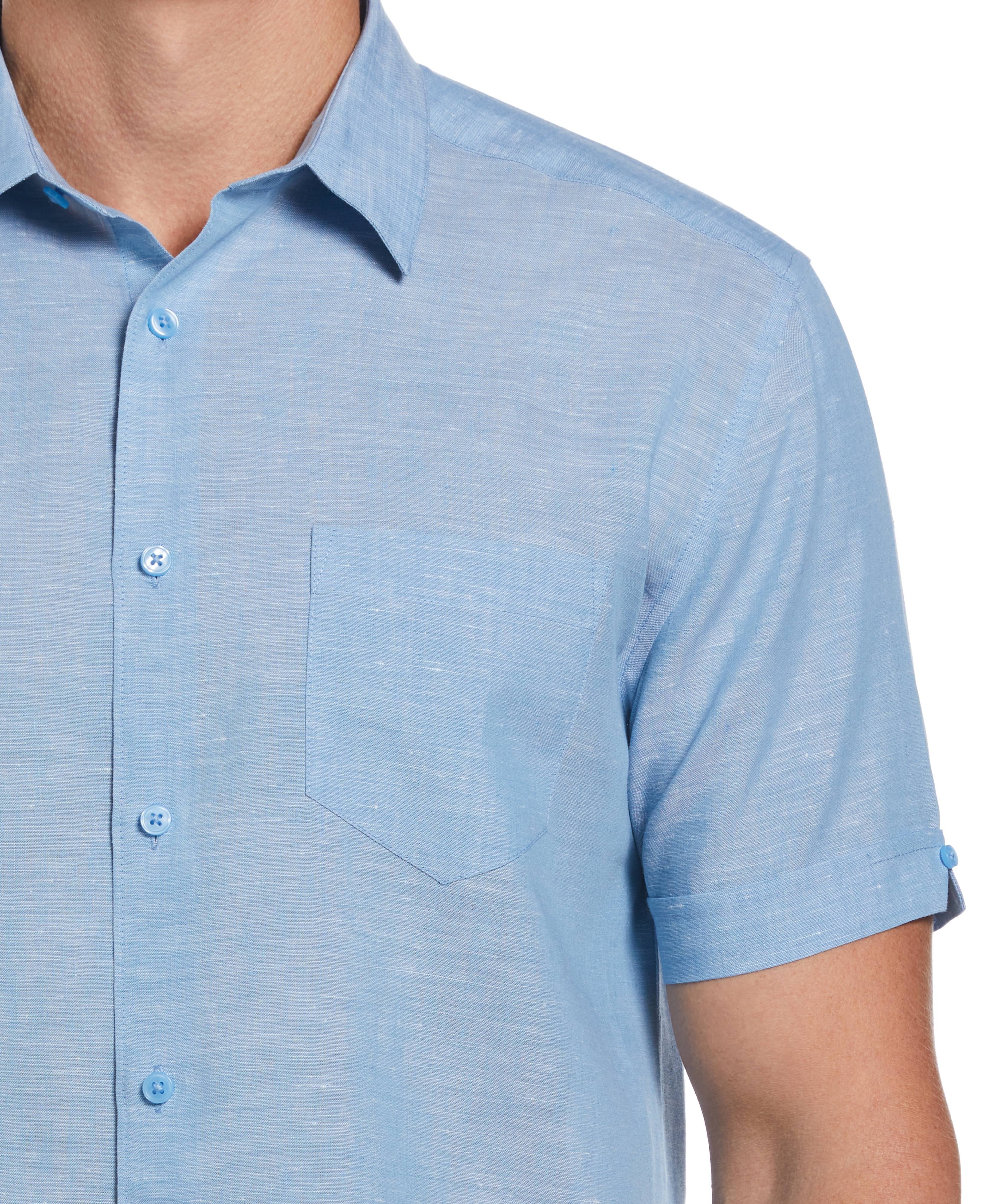 Big & Tall Travelselect™ Linen-Blend One Pocket Shirt - Image 18