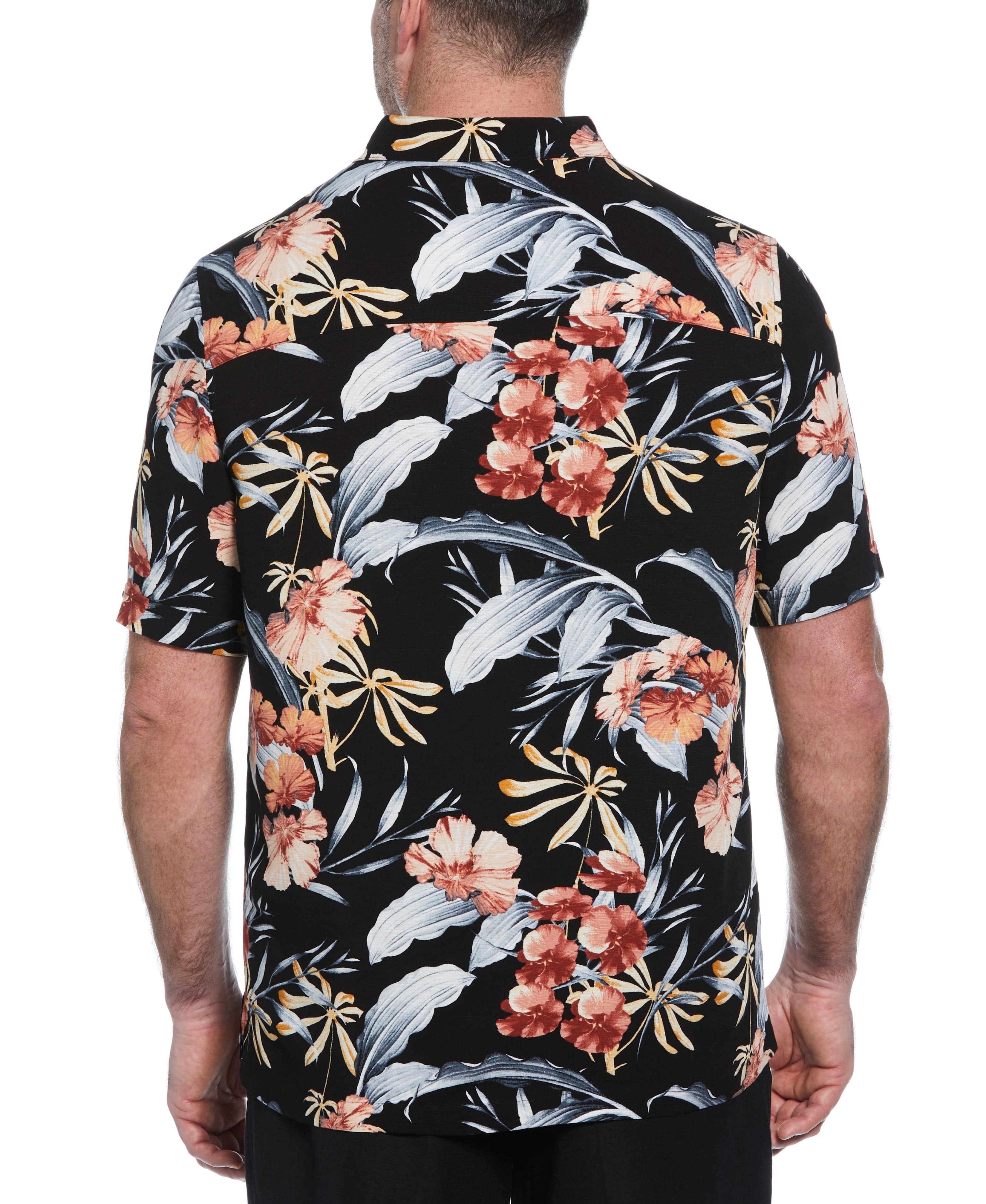 Big & Tall Tropical Floral Print Shirt - Image 2